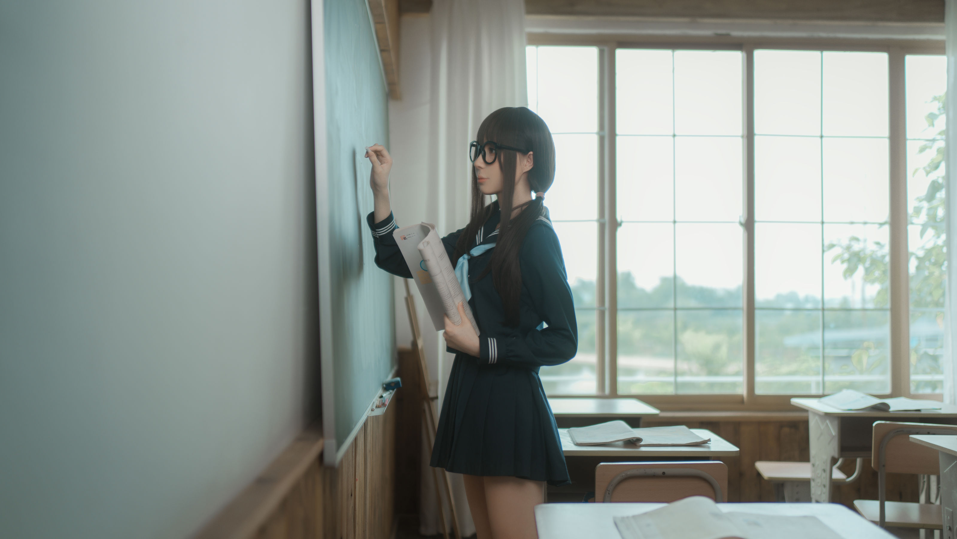 西园寺南歌 – 与班长的游戏 [120P]-妍画集