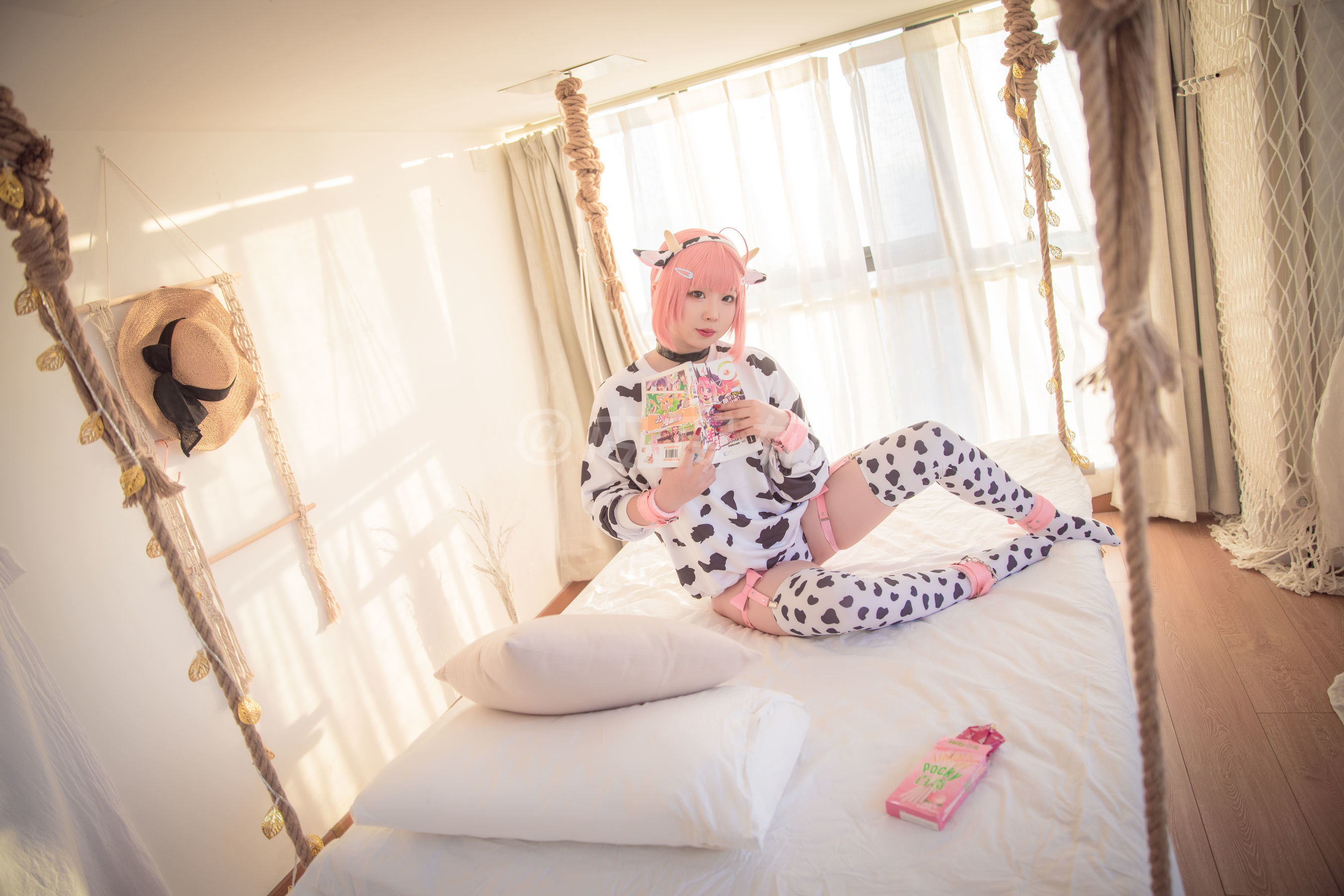 皮皮奶可可爱了啦 奶牛套装 [57P]-妍画集