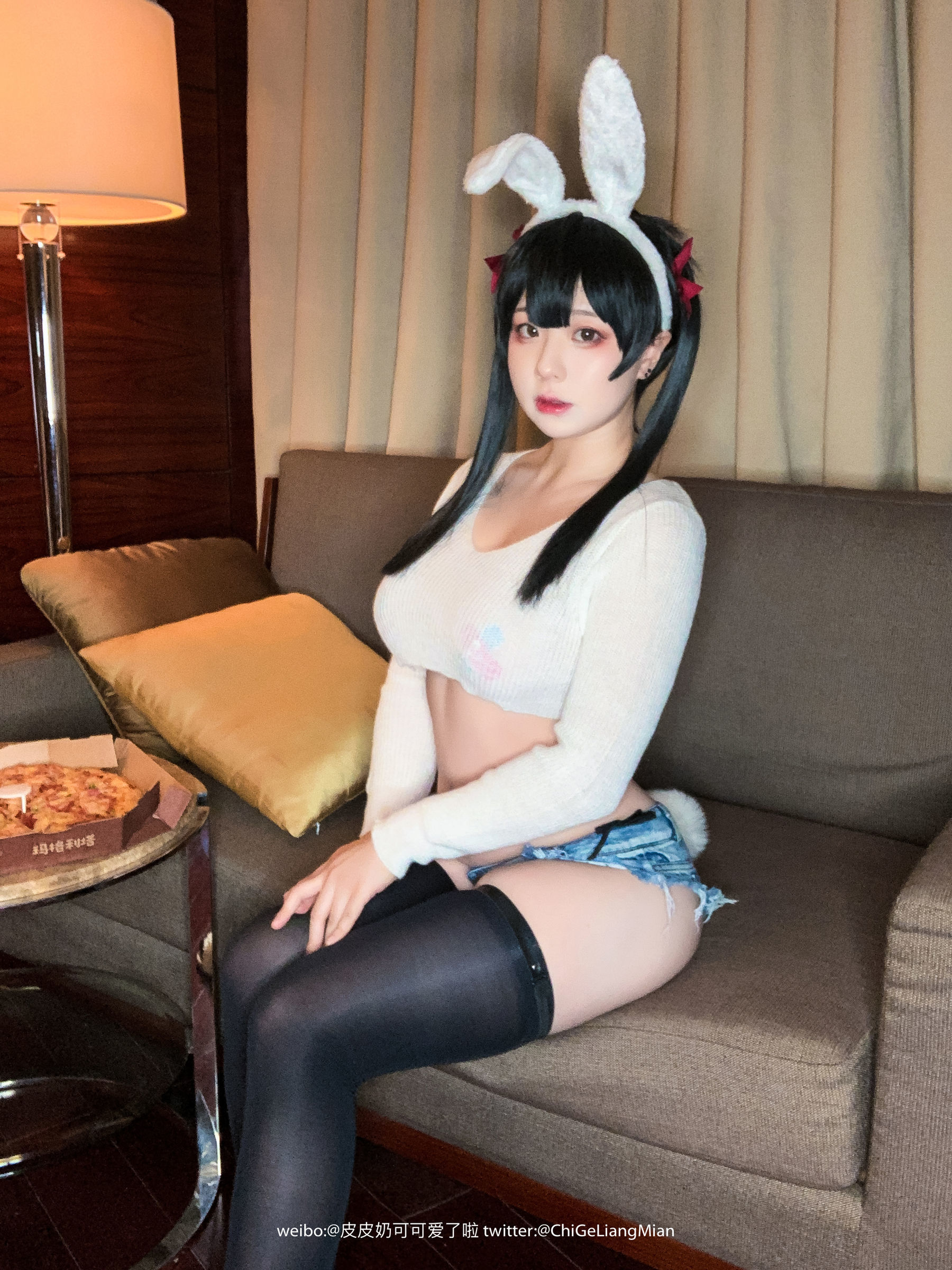 皮皮奶可可爱了啦 披萨白兔 [52P]-妍画集