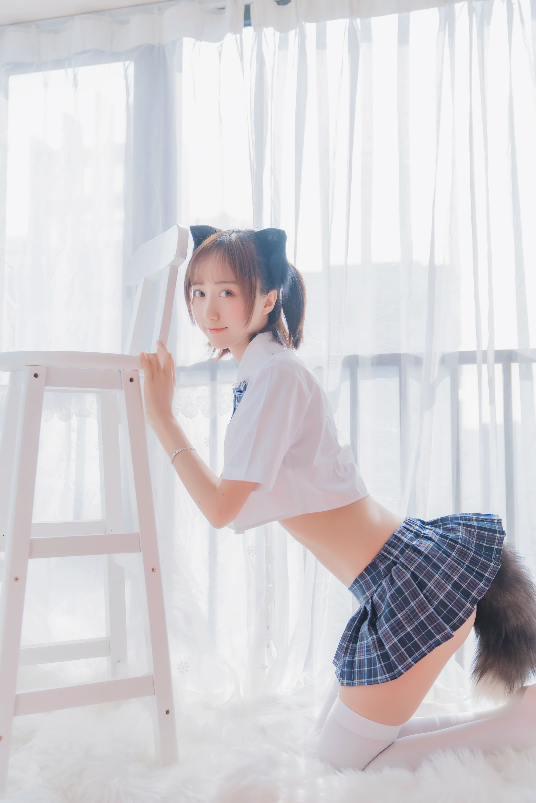 萌系小姐姐木绵绵OwO – 怀中猫 [68P]-妍画集