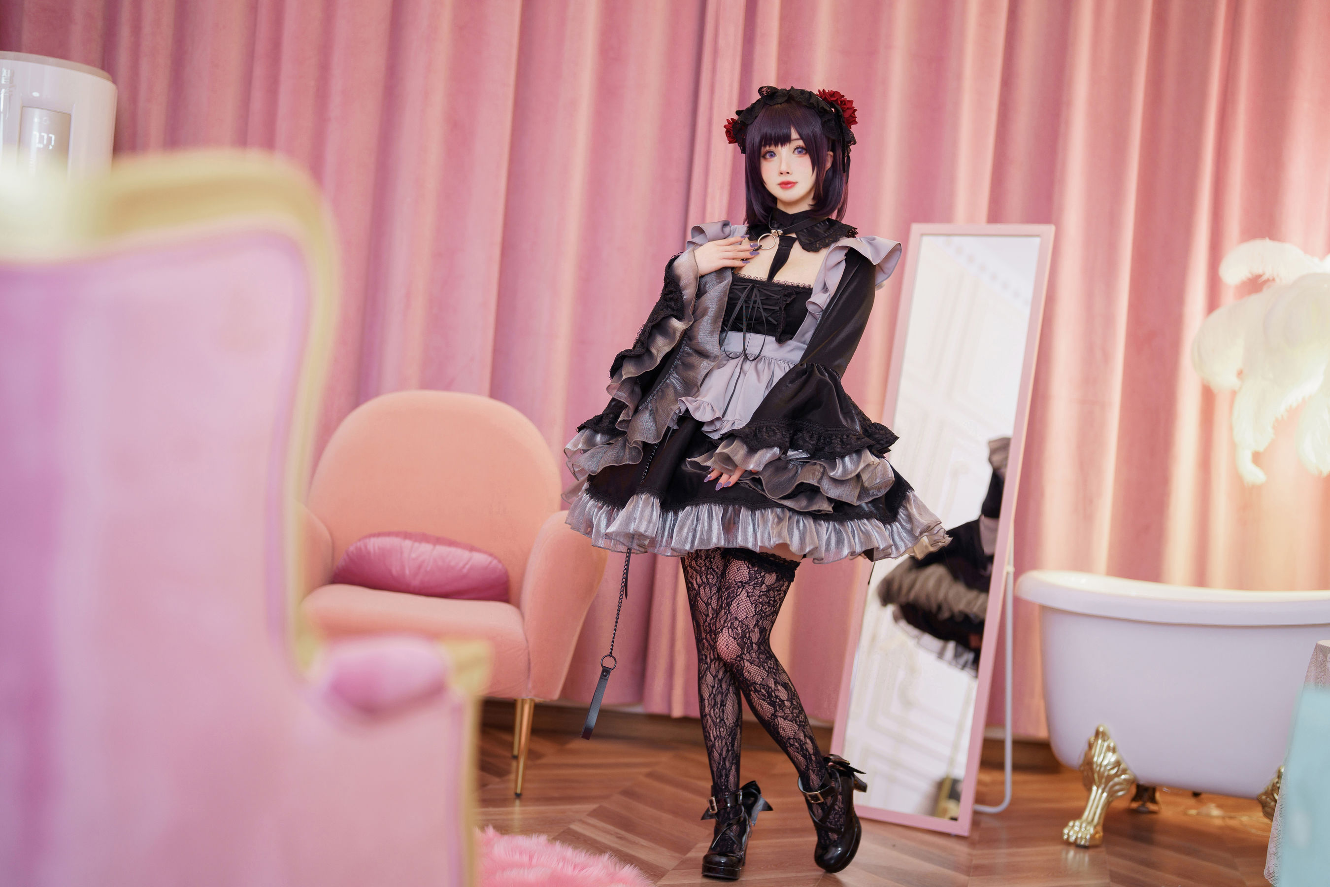 COS福利rioko凉凉子(肉扣热热子) – 黑江雫 耻辱俱乐部 小雫 [40P]-妍画集