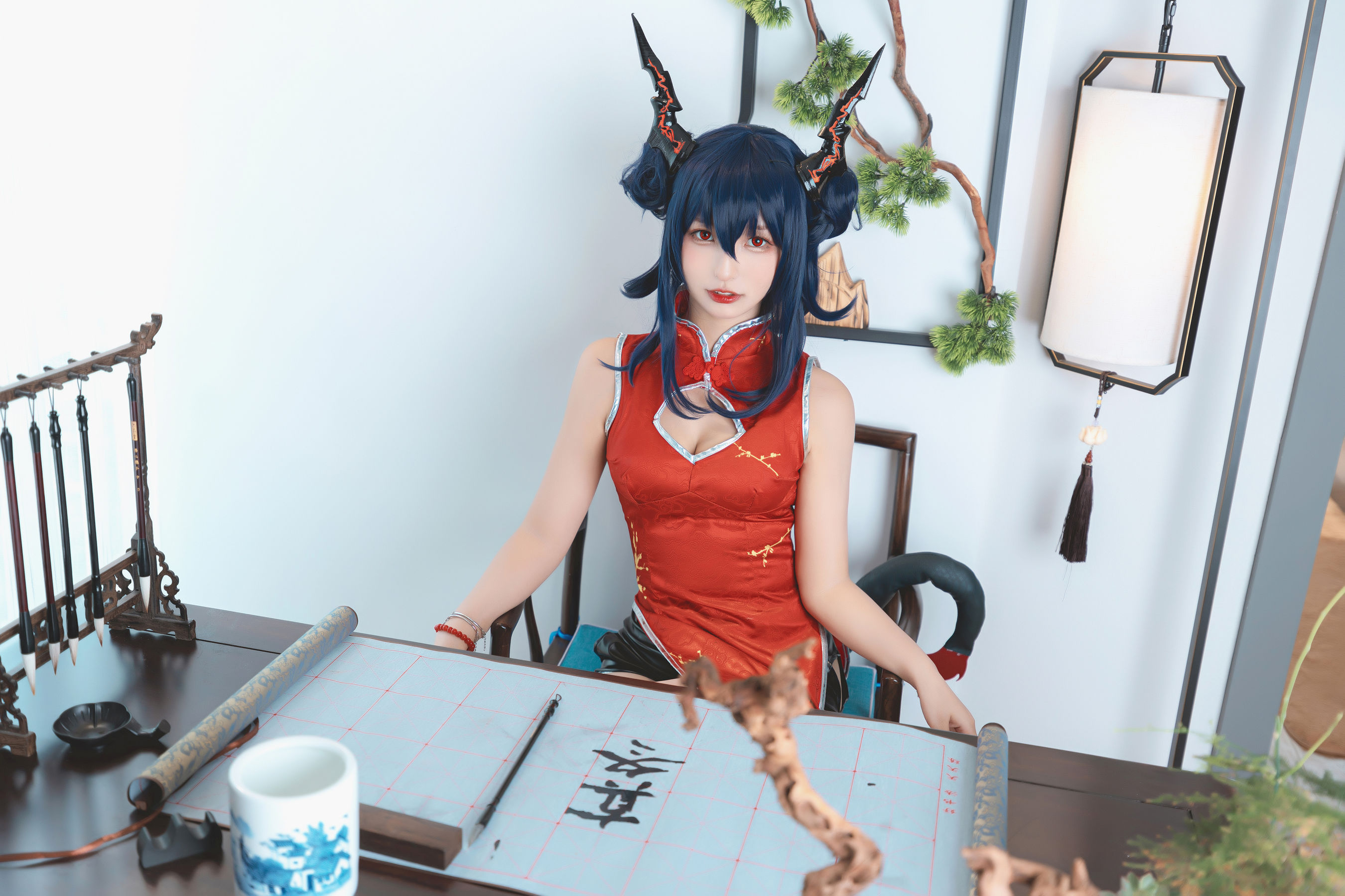 [Cosplay写真] 萝莉神楽坂真冬 – 旗袍魔女 [75P]-妍画集