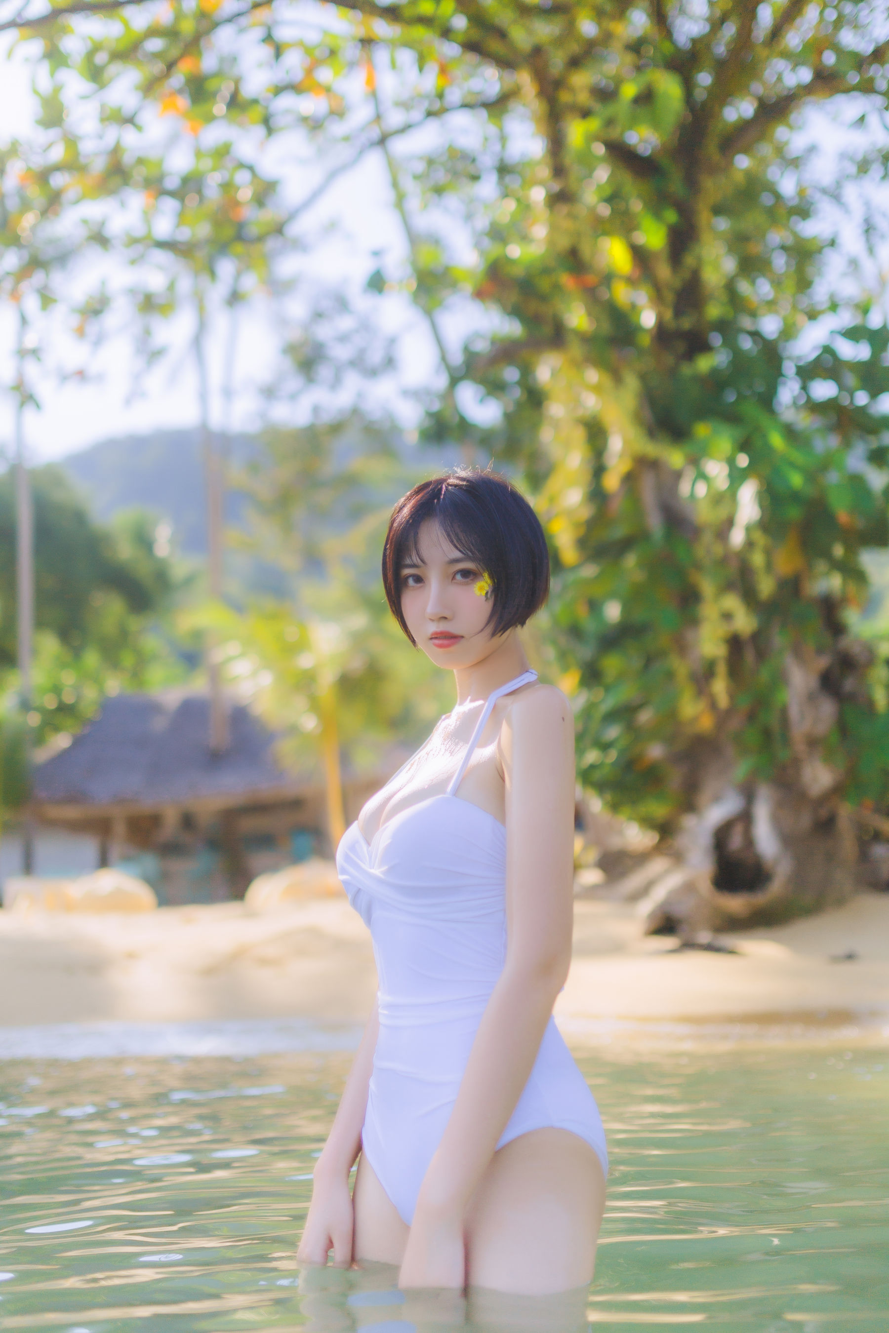 次元少女念雪ww – 白色泳衣 [30P]-妍画集