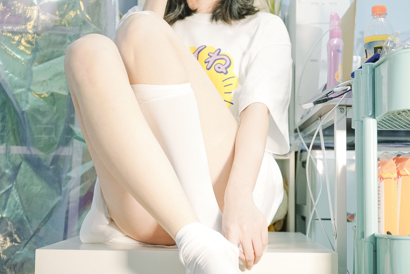 萌妹子眼酱大魔王w – 中筒白丝 [14P]-妍画集