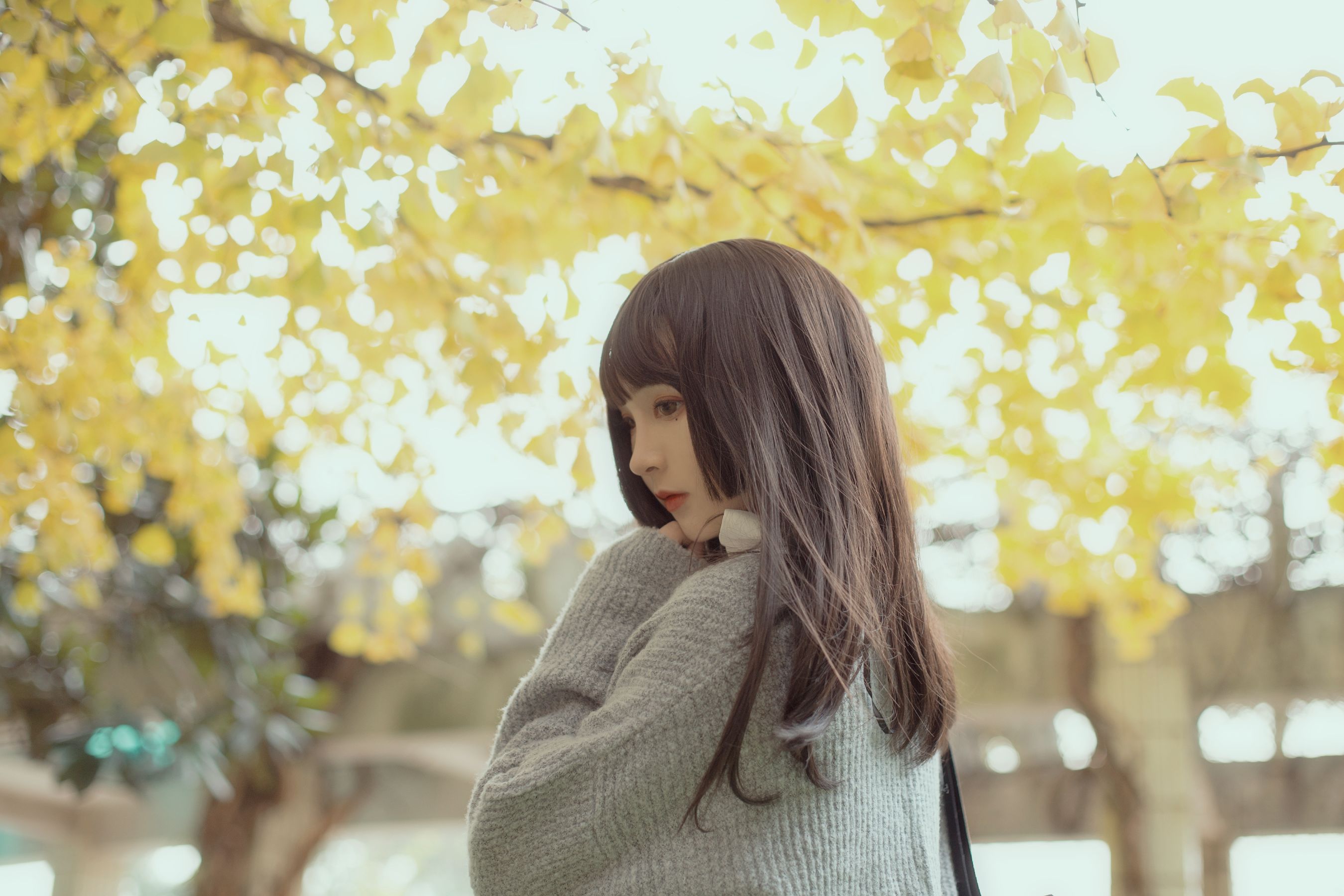 [Cosplay写真] 二次元美女古川kagura – 银杏树下 [21P]-妍画集