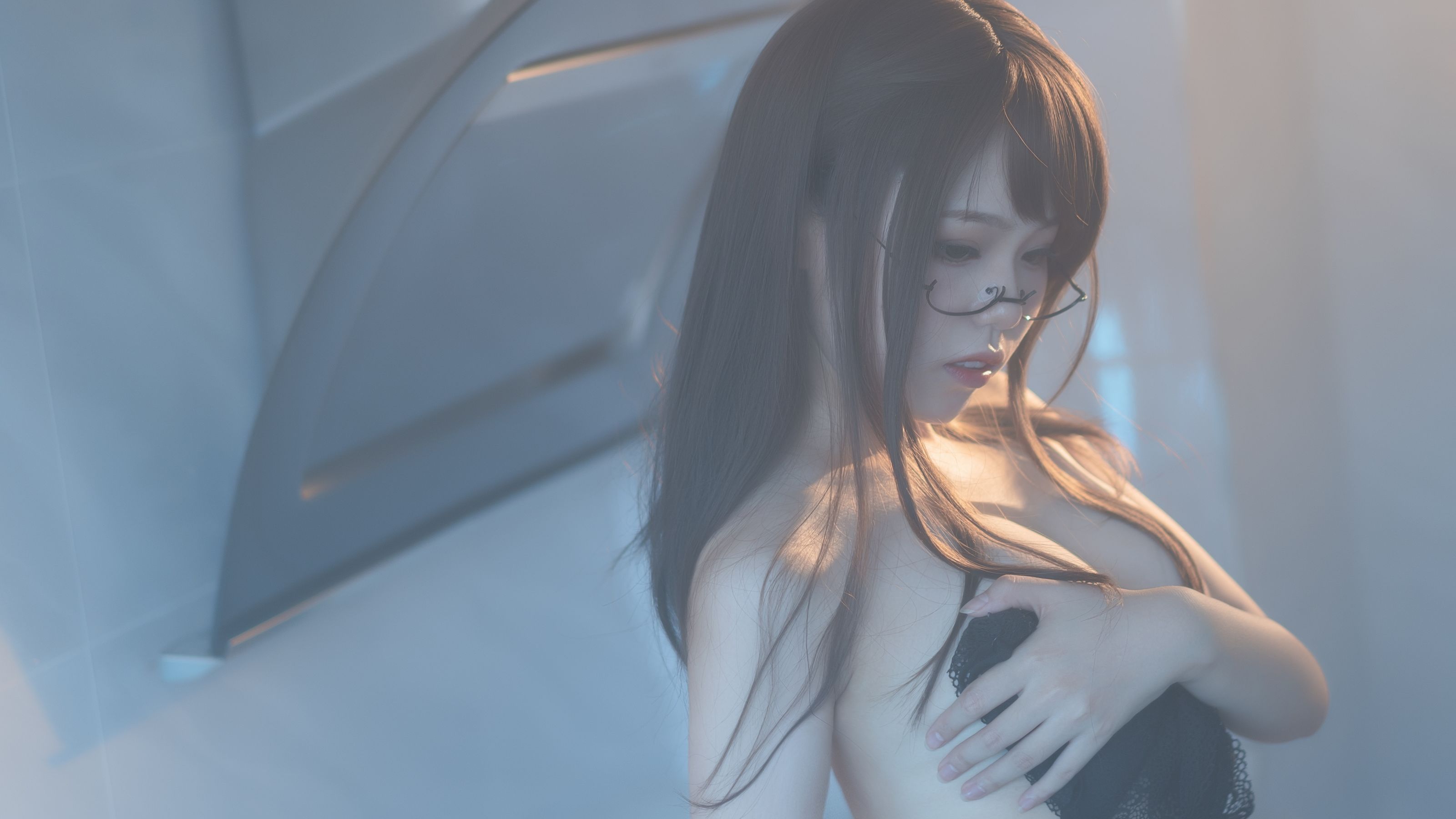 七月喵子 – 眼镜娘1号 [21P]-妍画集