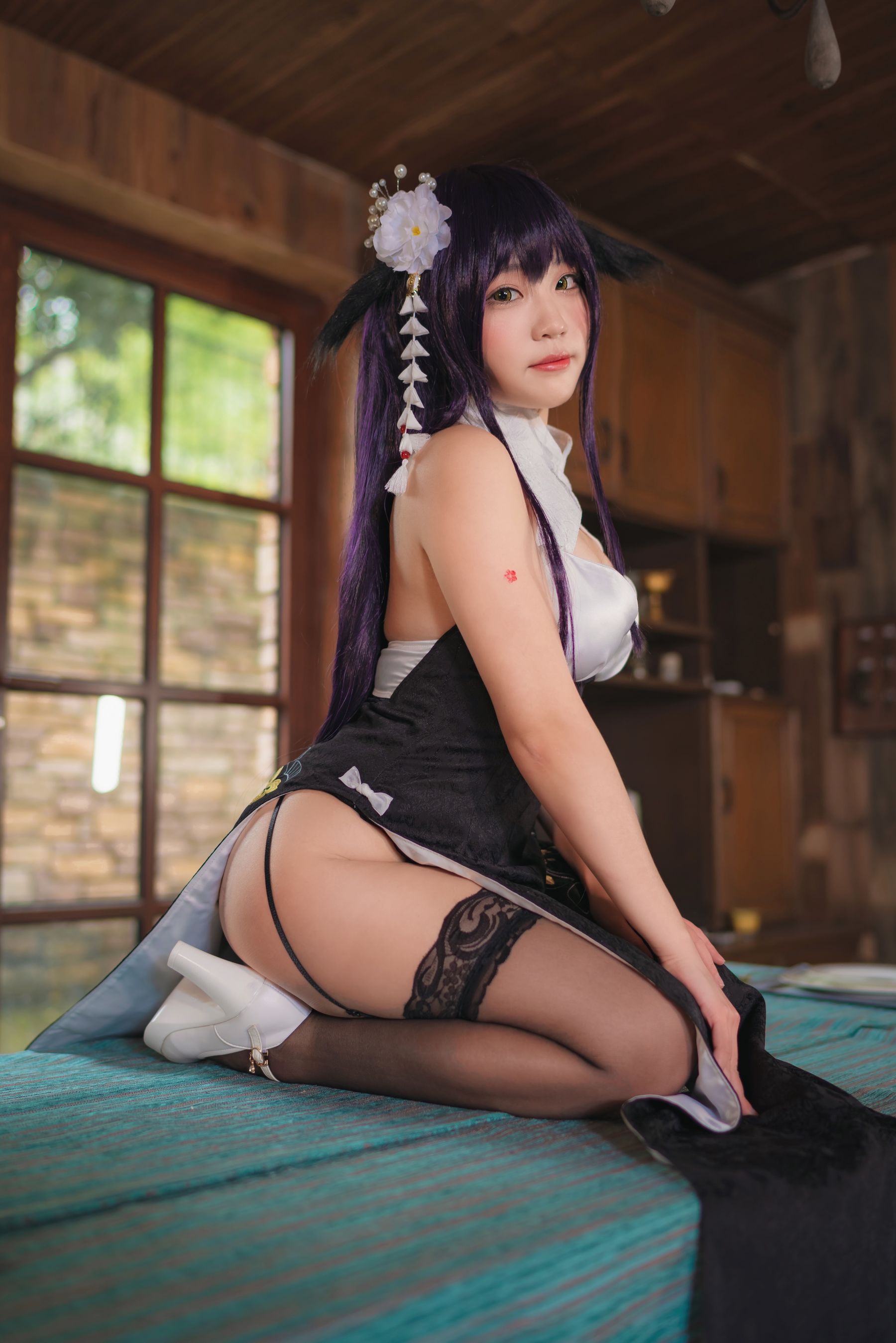 动漫博主Mime弥美 – 碧蓝航线 吾妻 旗袍 [9P]-妍画集