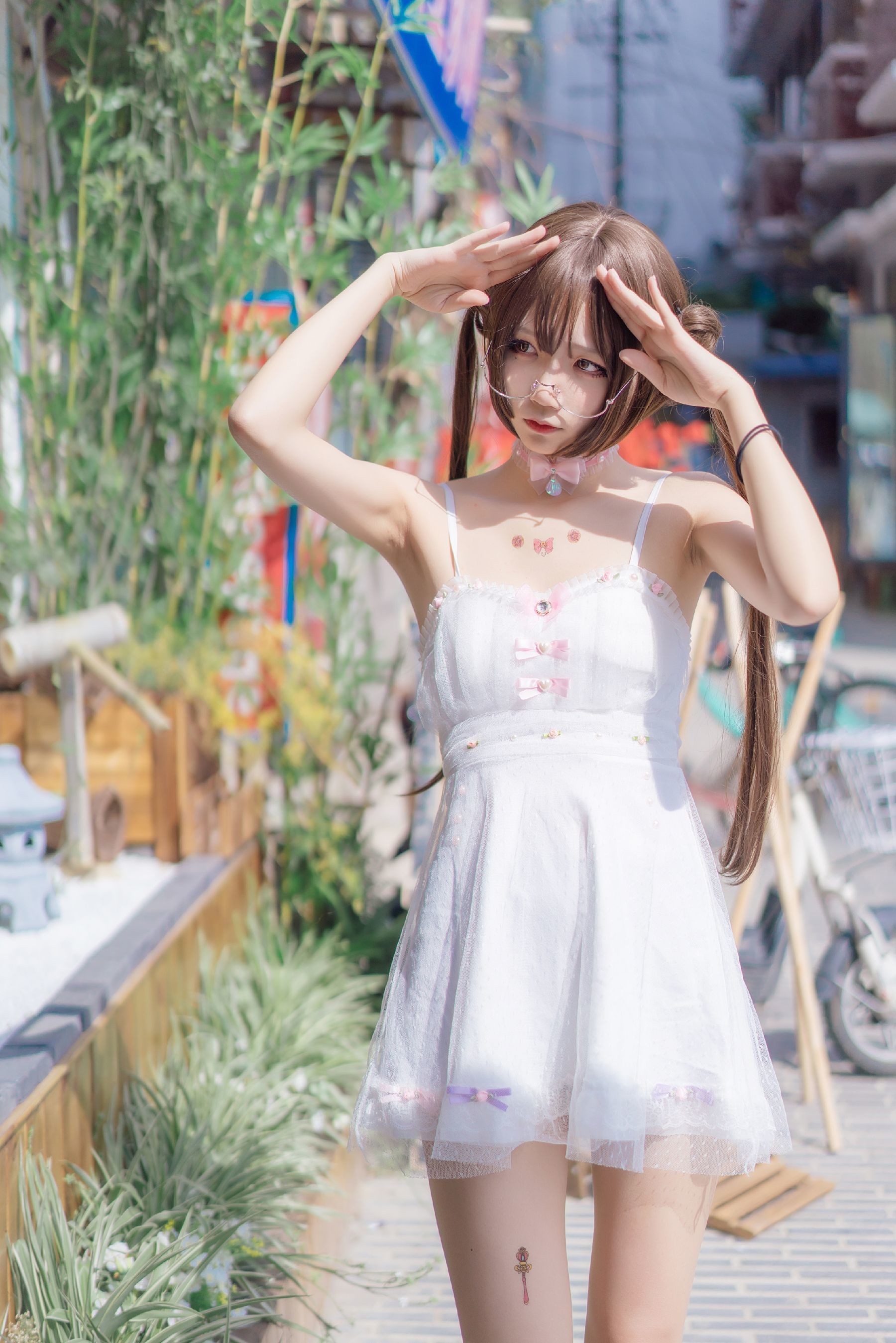 清纯少女五更百鬼 日常 双马尾 [10P]-妍画集