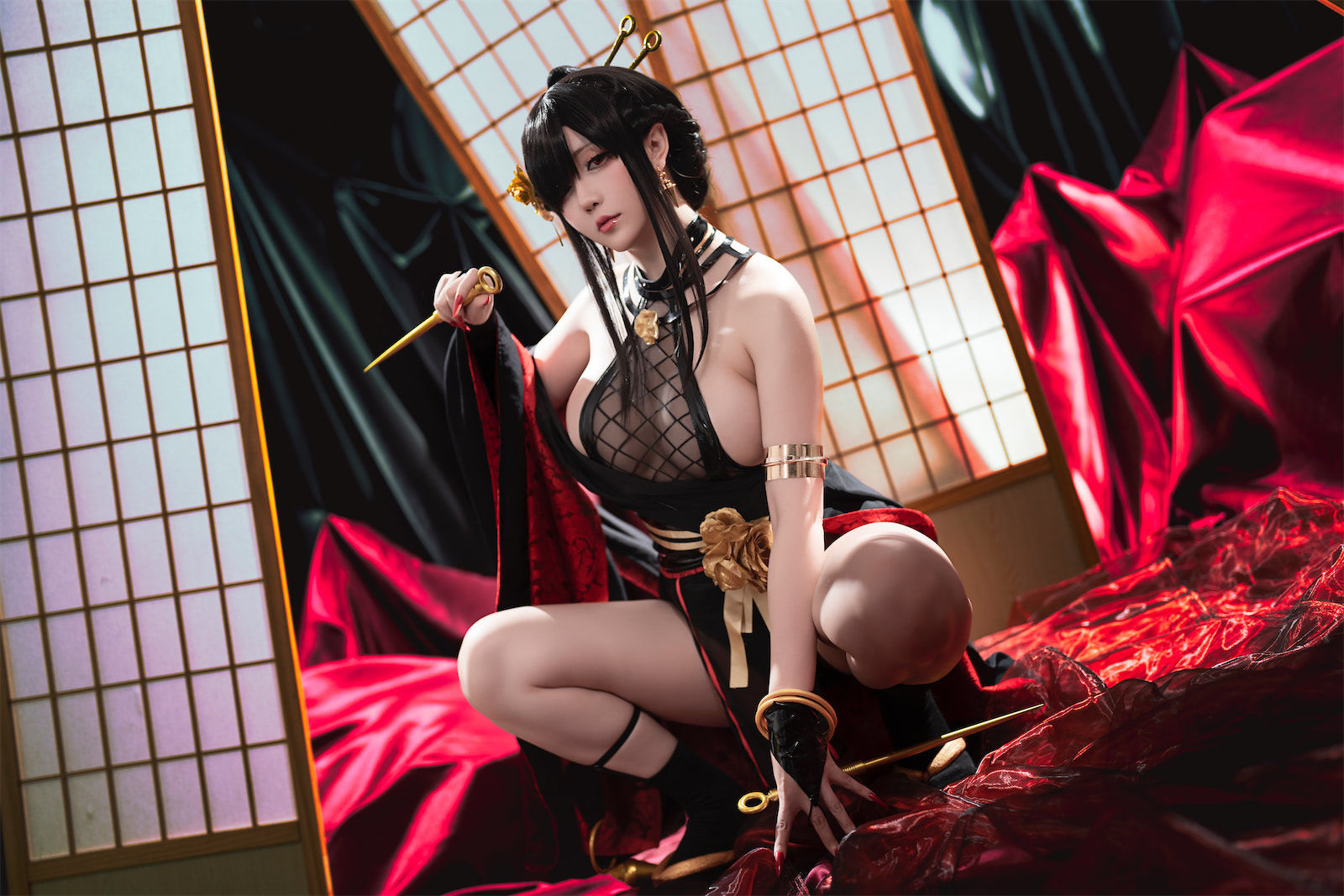 Coser小姐姐星之迟迟 – 圣诞节 约尔 同人和风战斗服 [78P]-妍画集