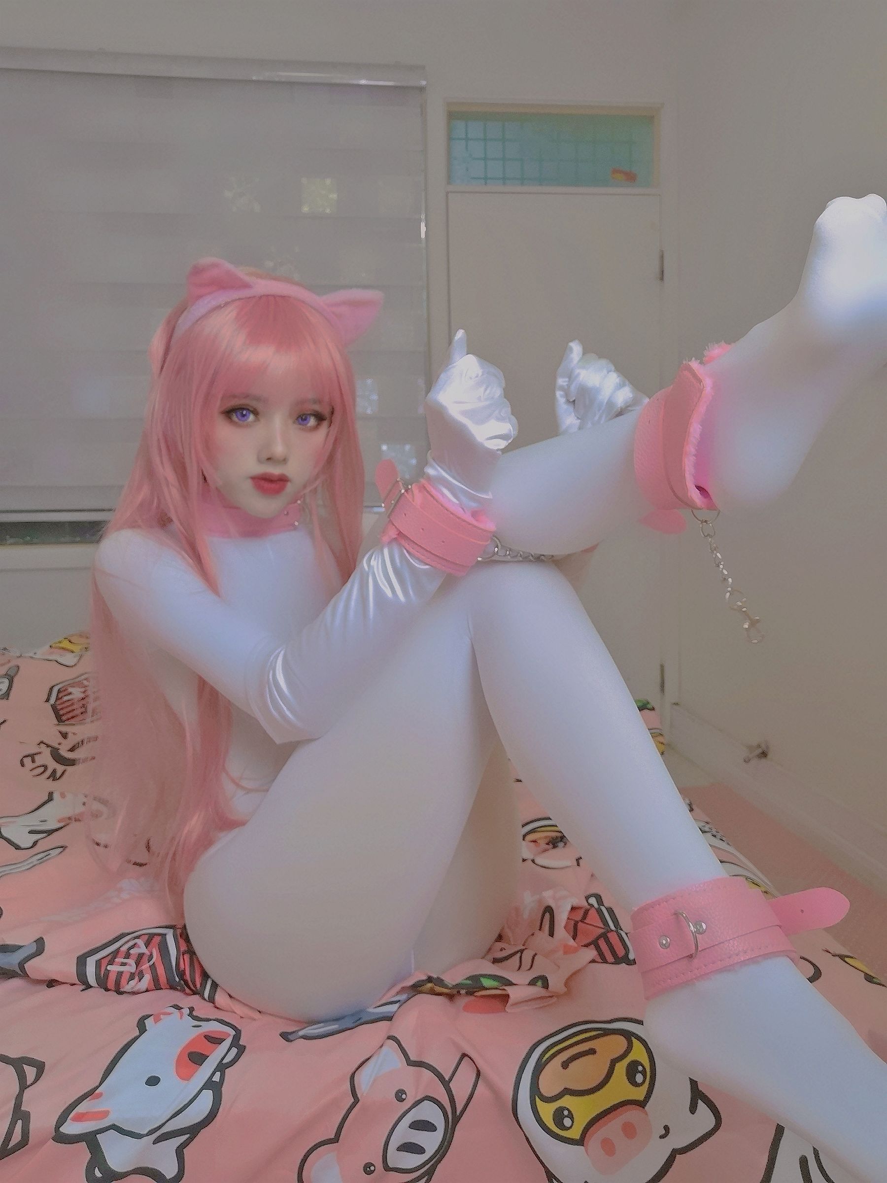 钛合金大粑粑 – 连体白丝 [15P] 插图4