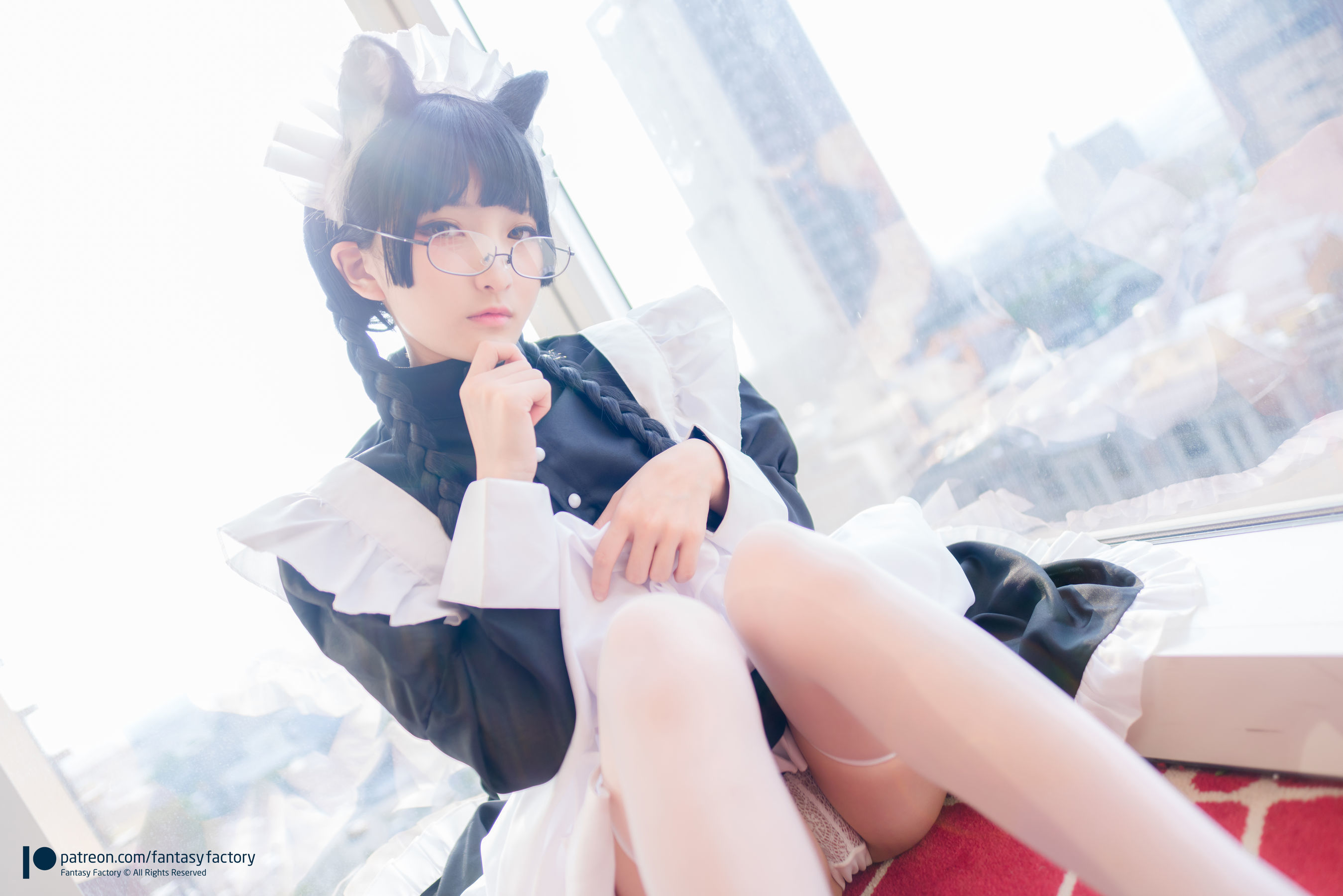 [Fantasy Factory] 小丁Cosplay – 黑猫女仆 [48P] 插图6