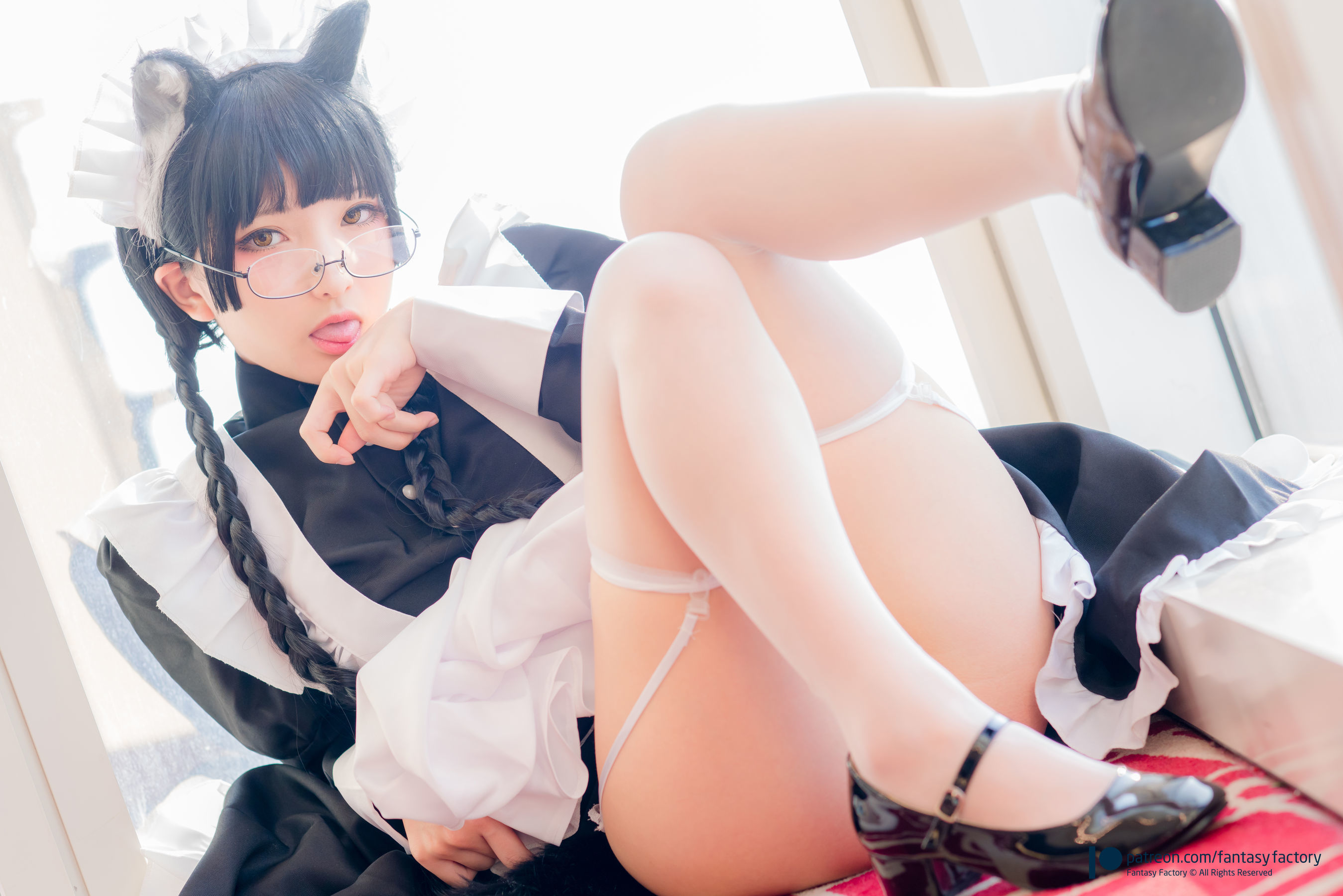 [Fantasy Factory] 小丁Cosplay – 黑猫女仆 [48P] 插图9