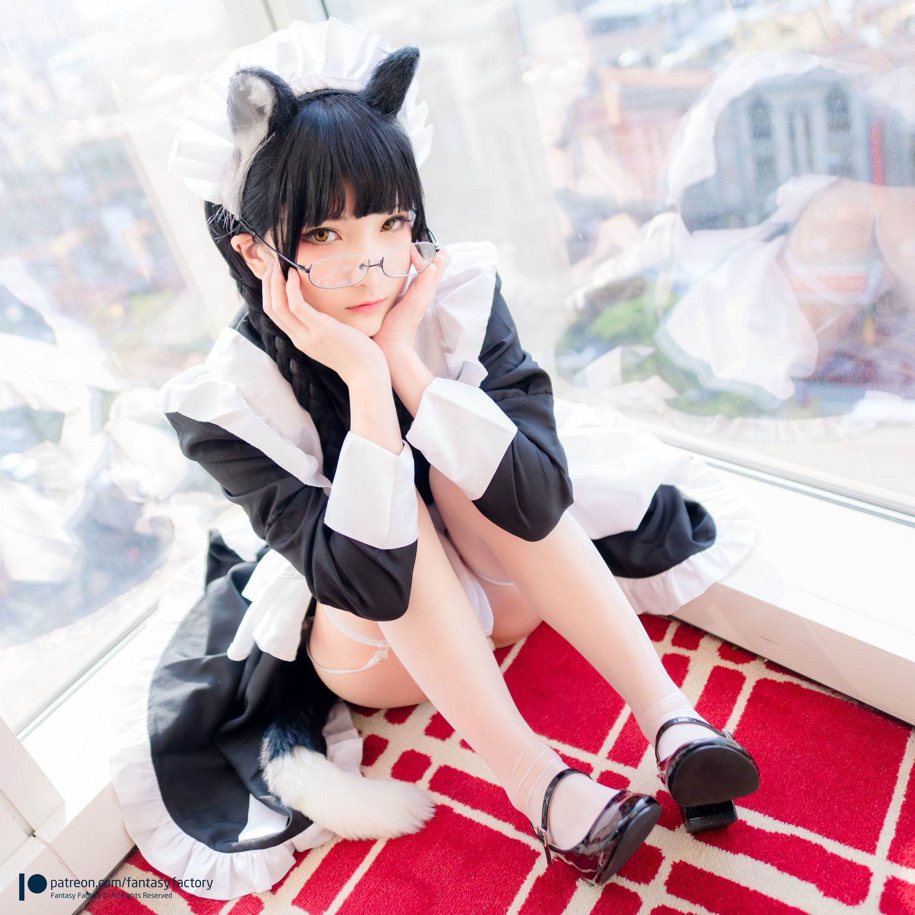 [Fantasy Factory] 小丁Cosplay – 黑猫女仆 [48P] 插图8