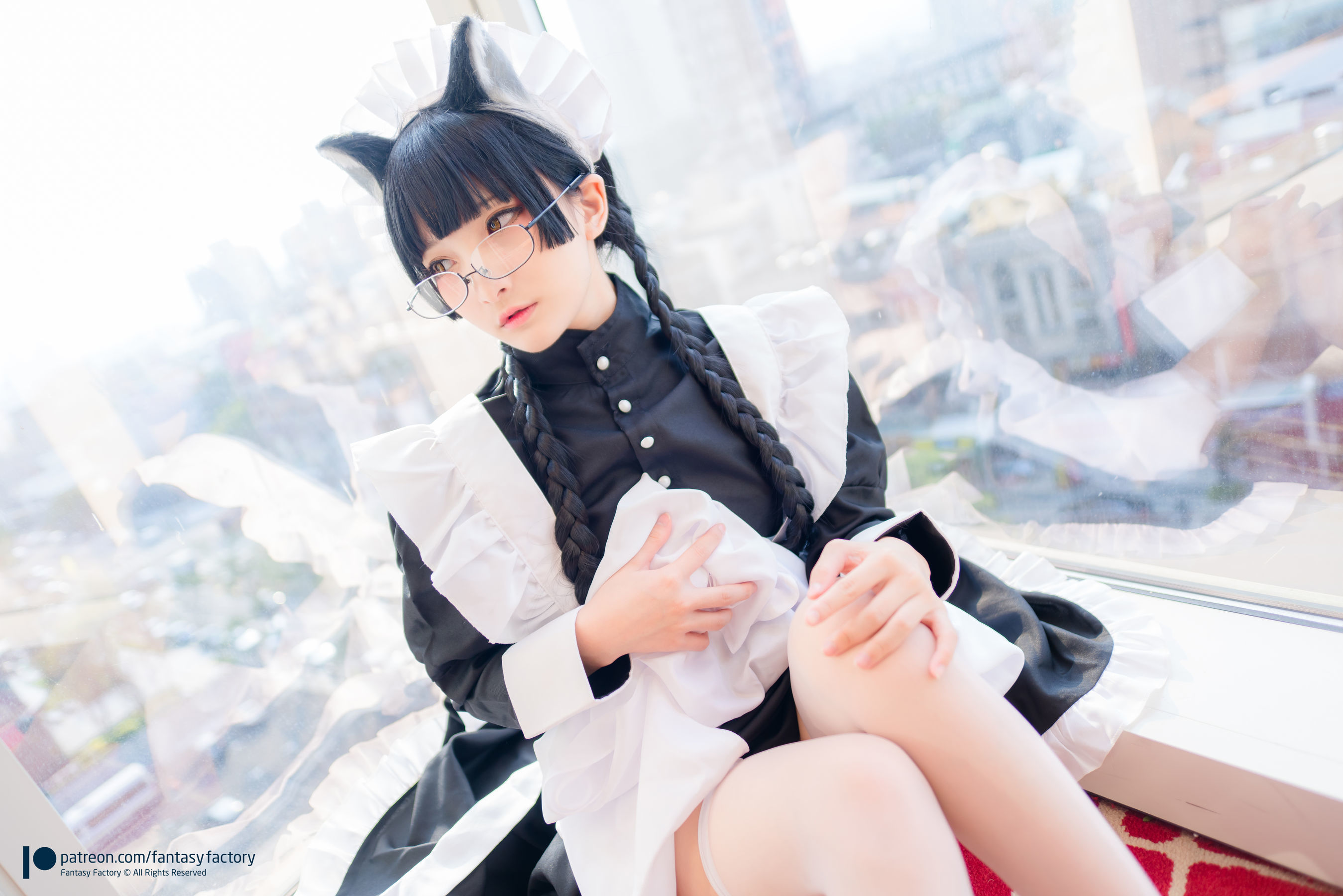 [Fantasy Factory] 小丁Cosplay – 黑猫女仆 [48P] 插图5