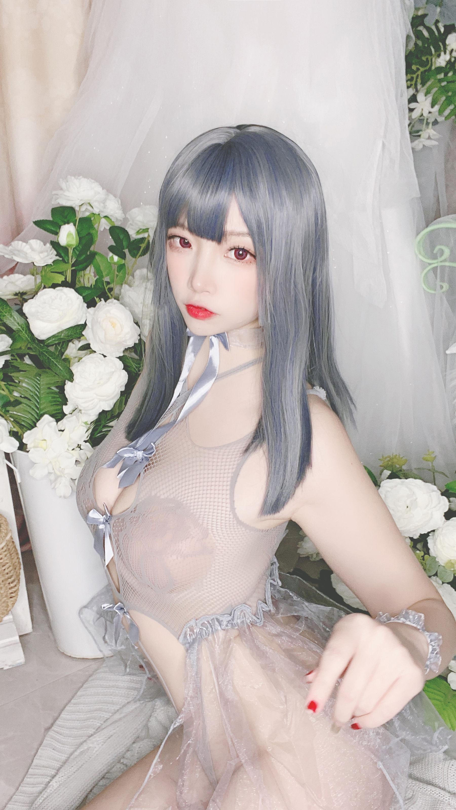 [Cosplay写真] 人气Coser二佐Nisa – 蓝色网状比基尼 [38P] 插图2