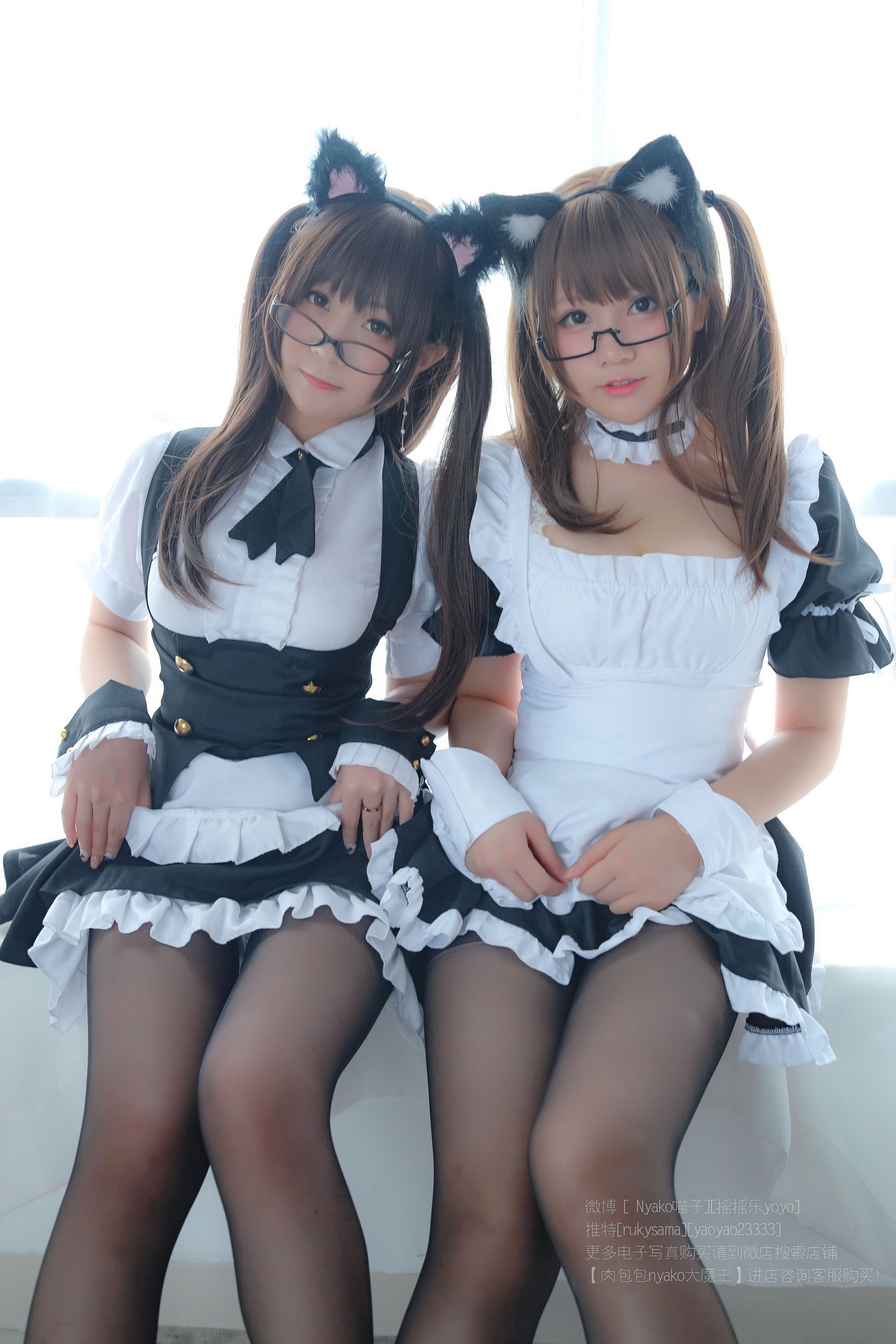 [萝莉COS] 摇摇乐yoyo&Nyako喵子 – 诱人女仆 [130P] 插图4