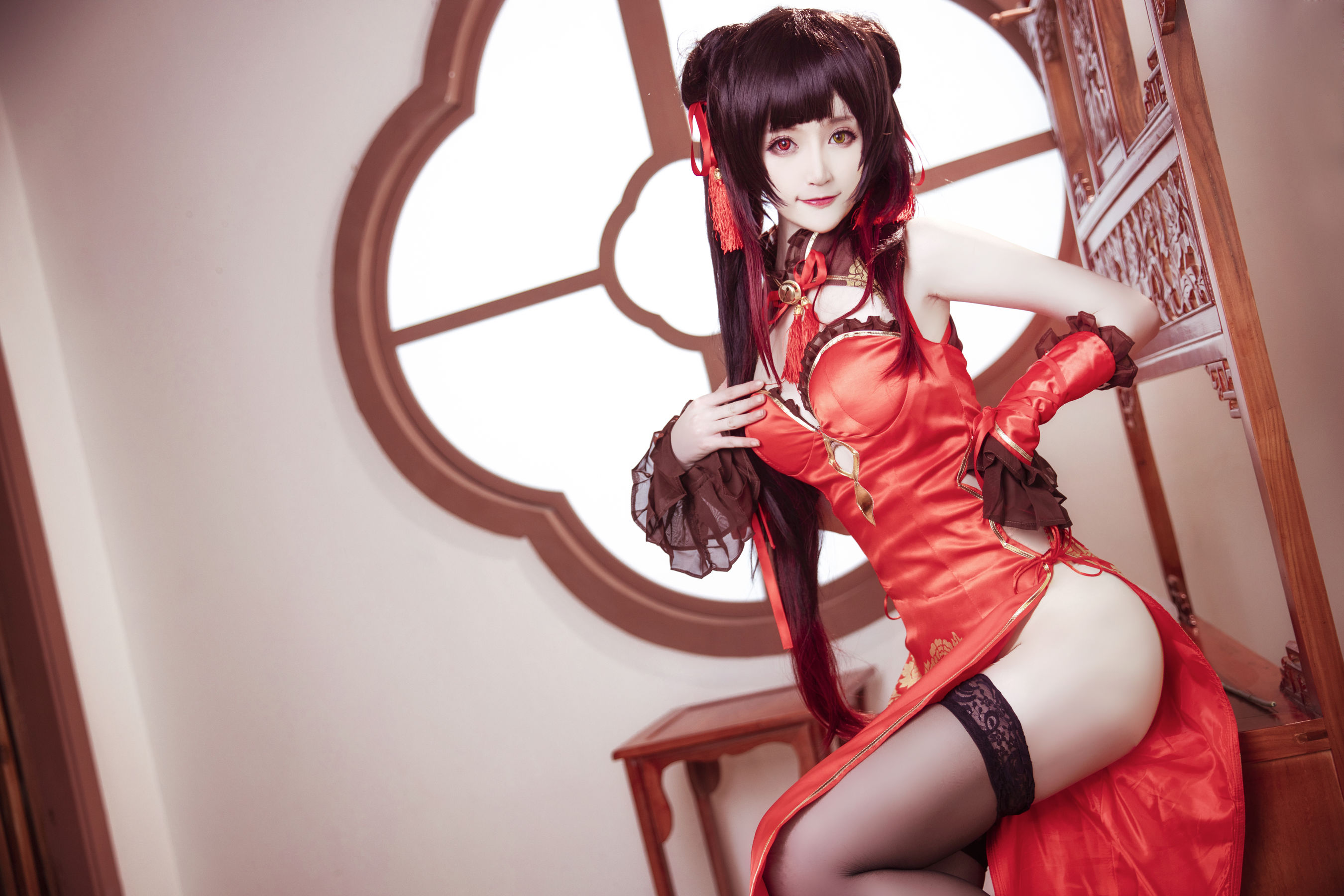 萌宠博主yui金鱼 – 时崎狂三 旗袍 [8P] 插图2