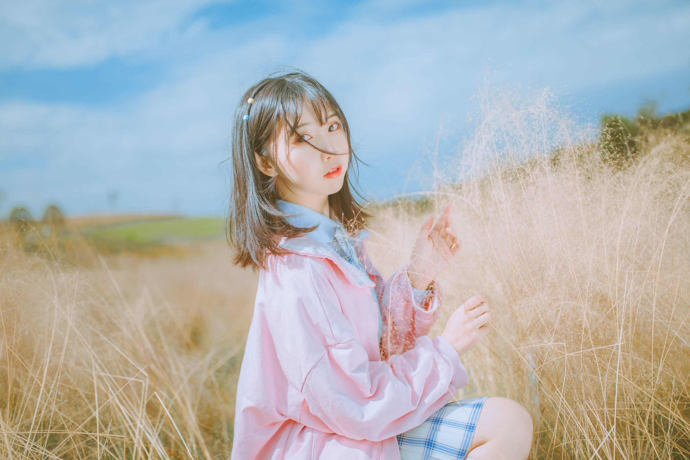 可爱人气Coser面饼仙儿 粉黛草JK [19P] 插图7