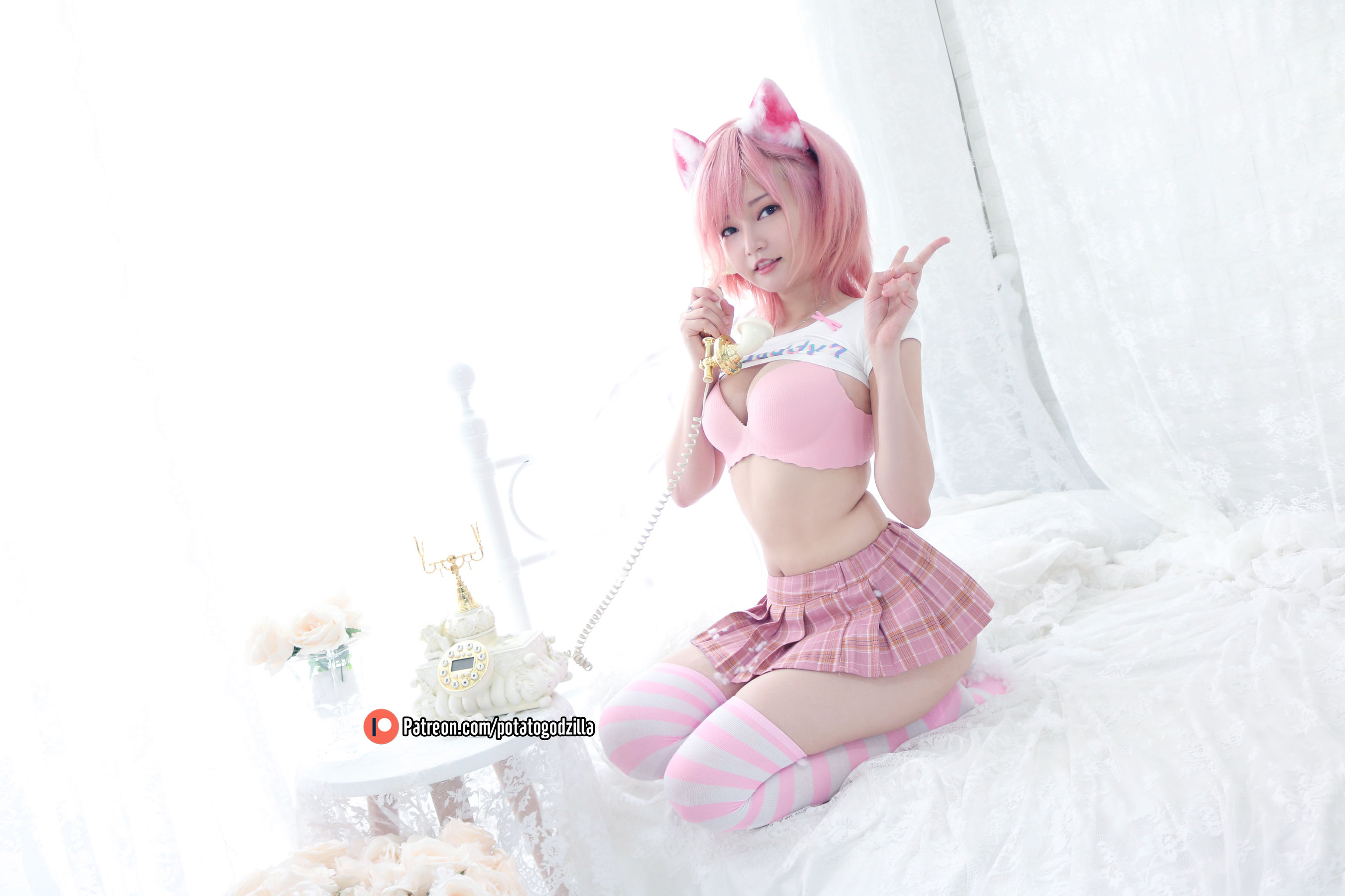 Coser小姐姐Potato Godzilla – Pink Casual [36P] 插图7