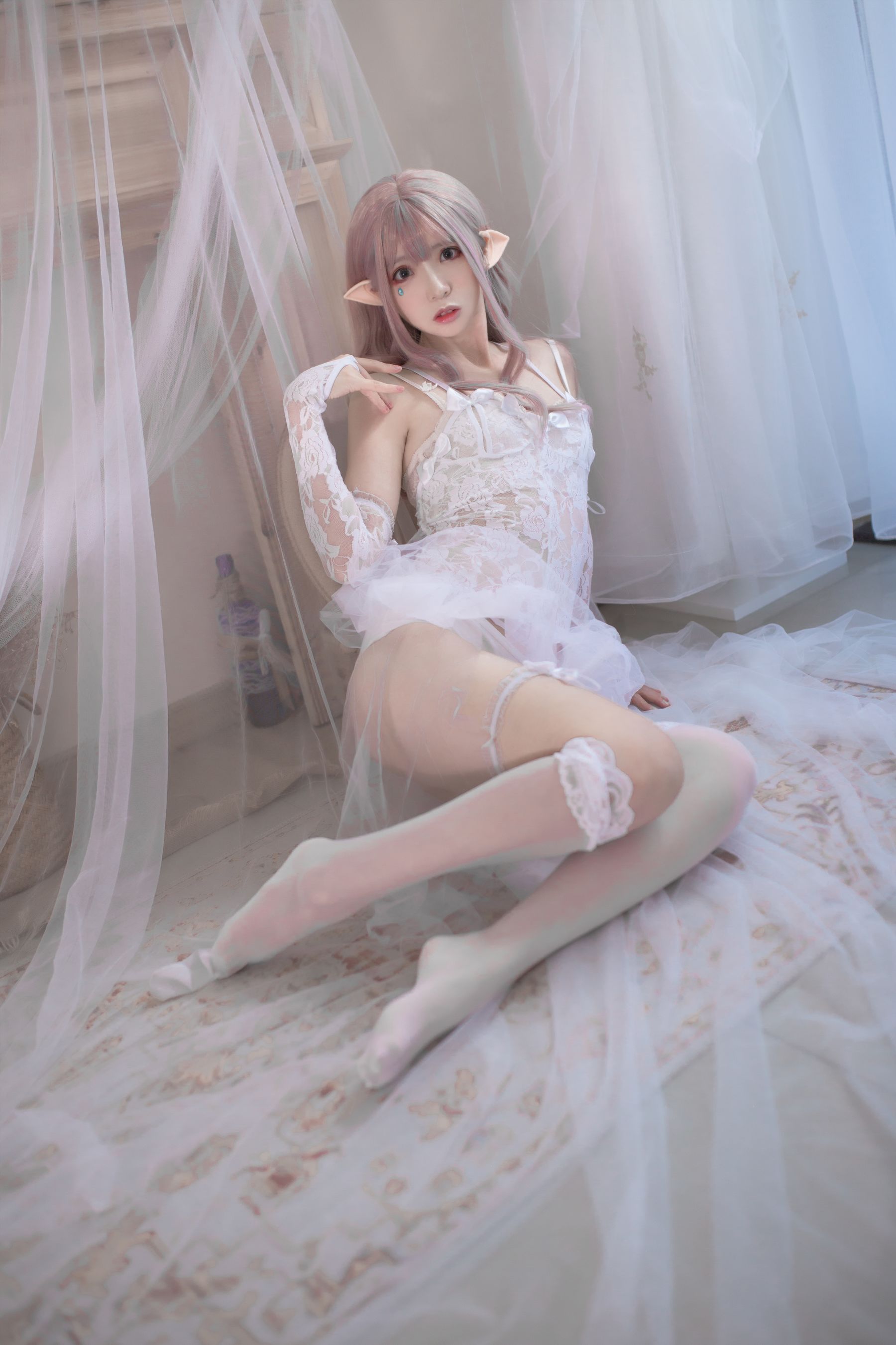 [Cosplay写真] 疯猫ss – 纯白精灵 [29P] 插图8