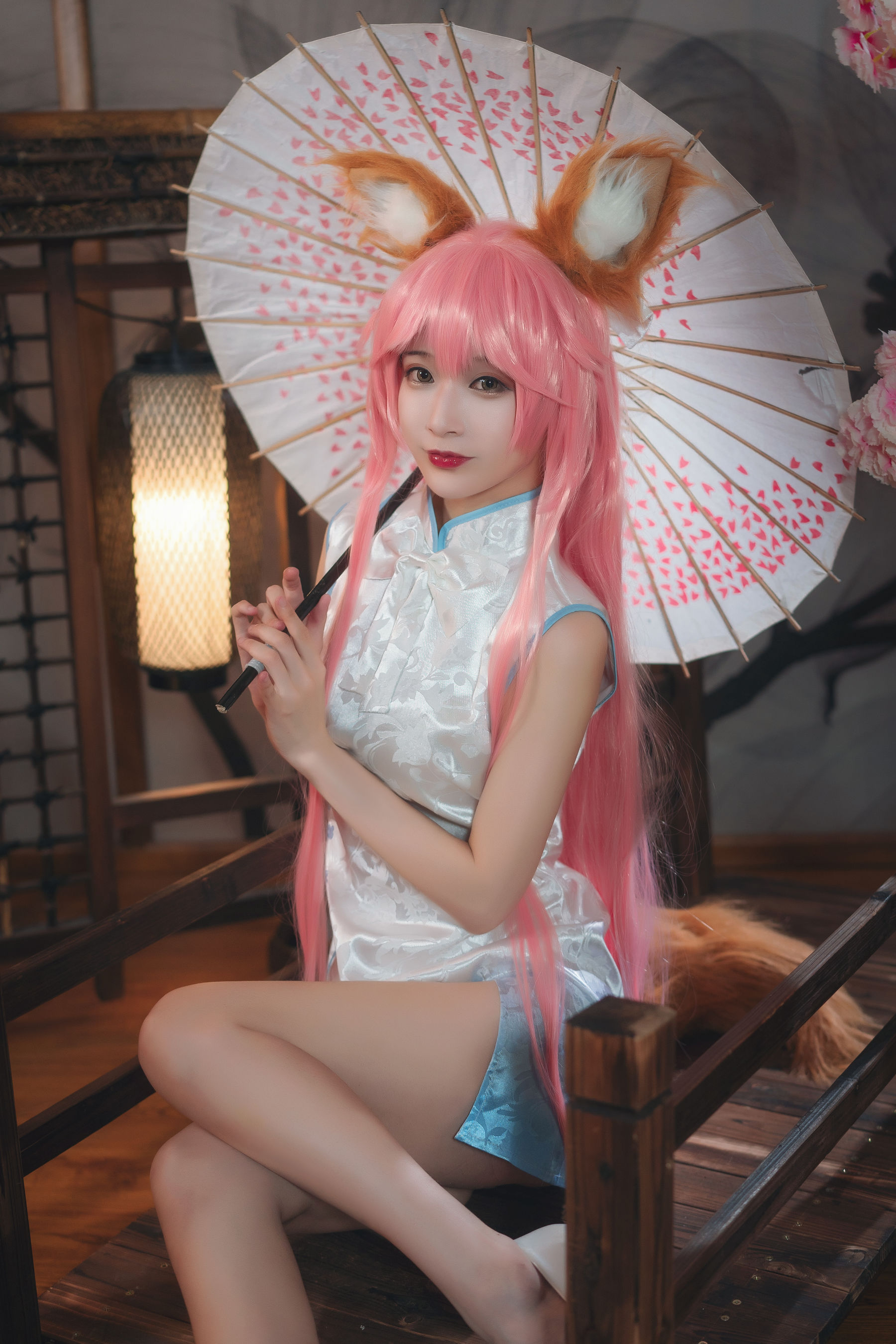 [Cosplay写真] 动漫博主铁板烧鬼舞w – 玉藻前 旗袍 [20P] 插图7