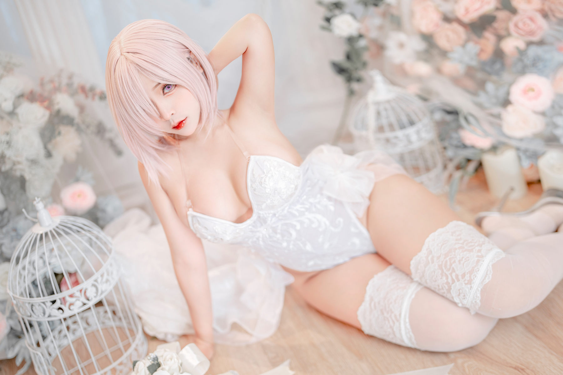 Sayo Momo – Mashu white lingerie body oil [57P] 插图3