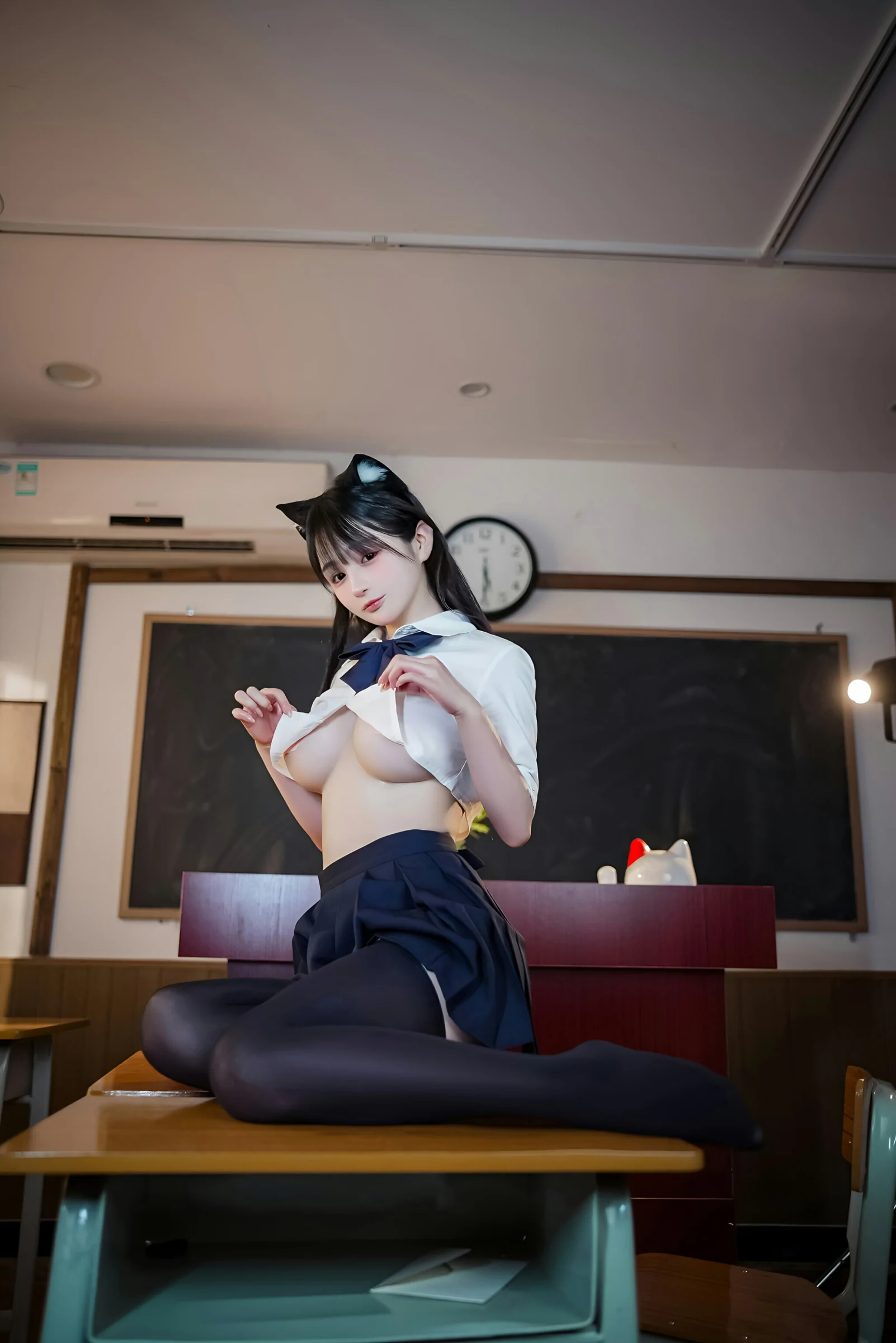桜井宁宁 – 失眠冲剂 JK猫耳 [149P] 插图2