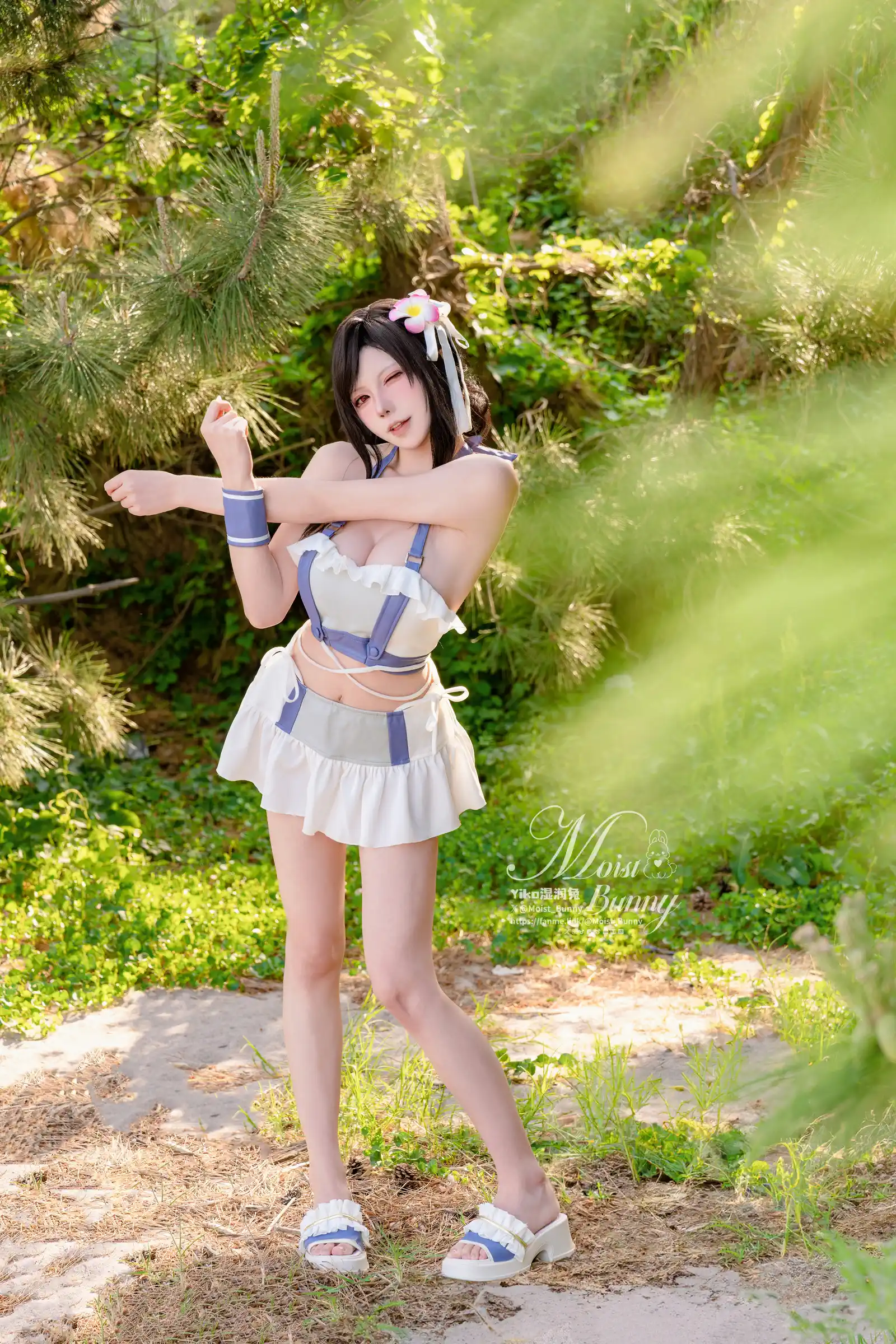 咬一口兔娘(黏黏团子兔) – 海边假日 蒂法 [80P] 插图4