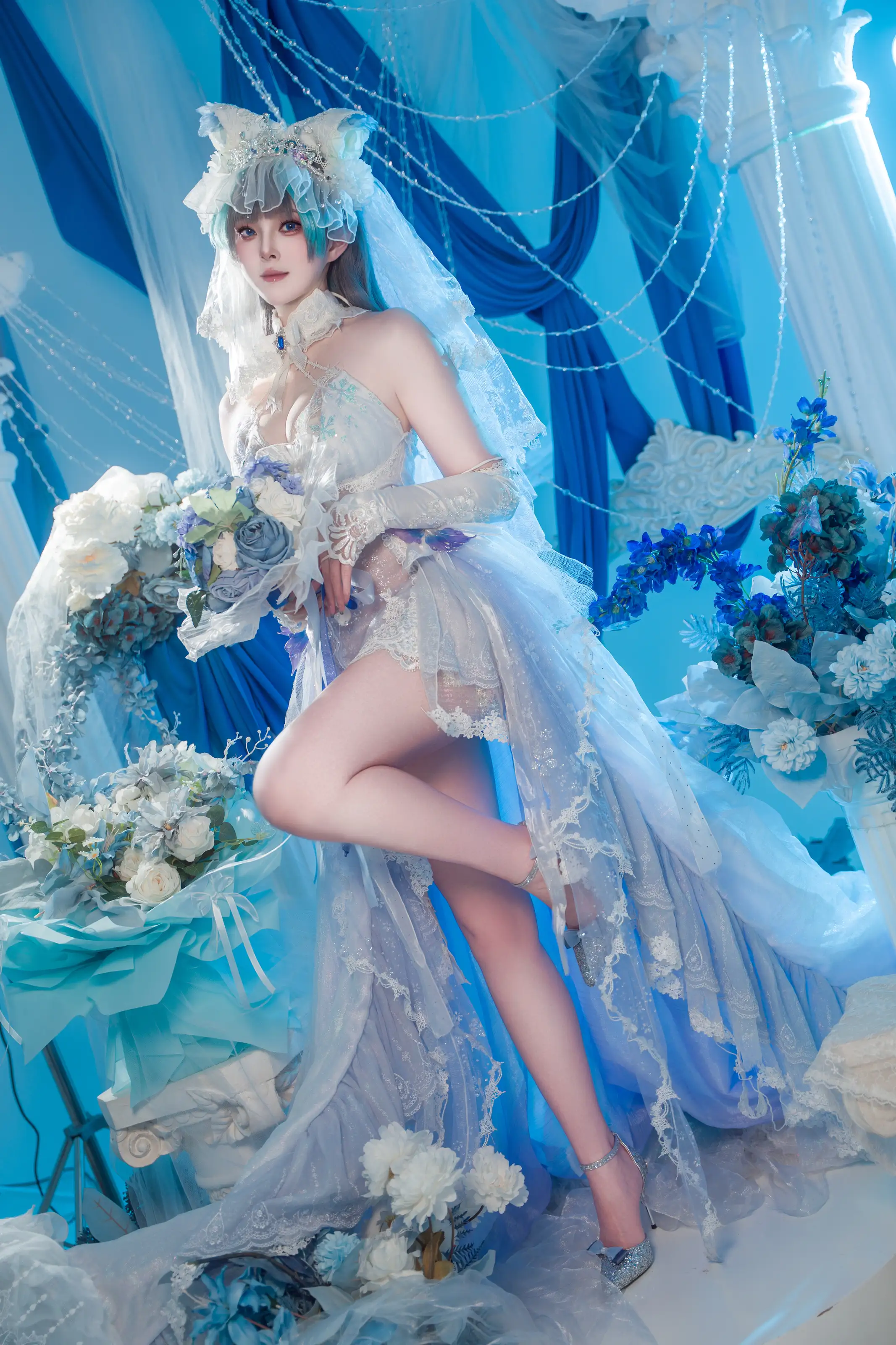 Natsuko夏夏子 – 柴郡婚纱 [70P] 插图5