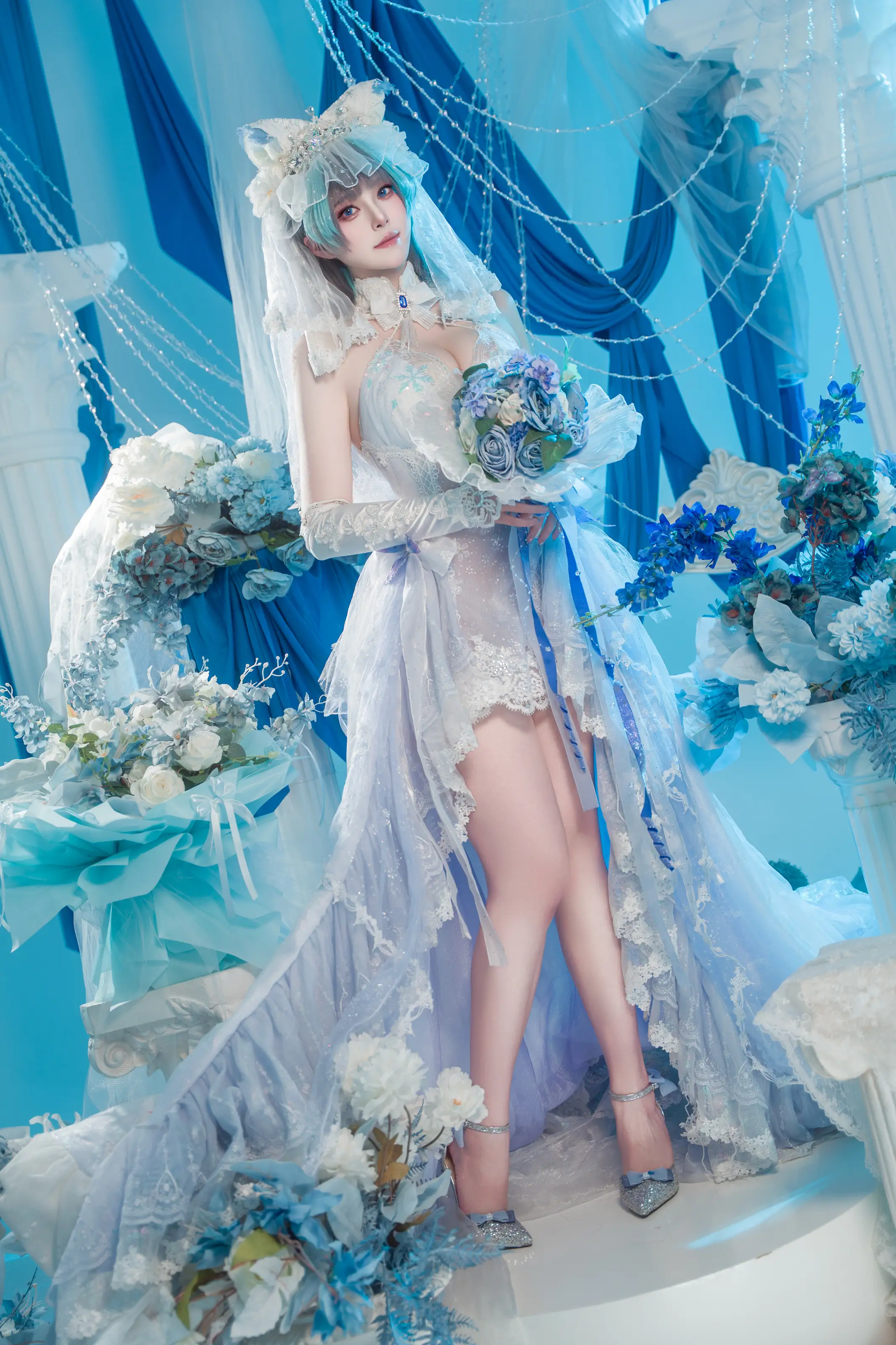 Natsuko夏夏子 – 柴郡婚纱 [70P] 插图3