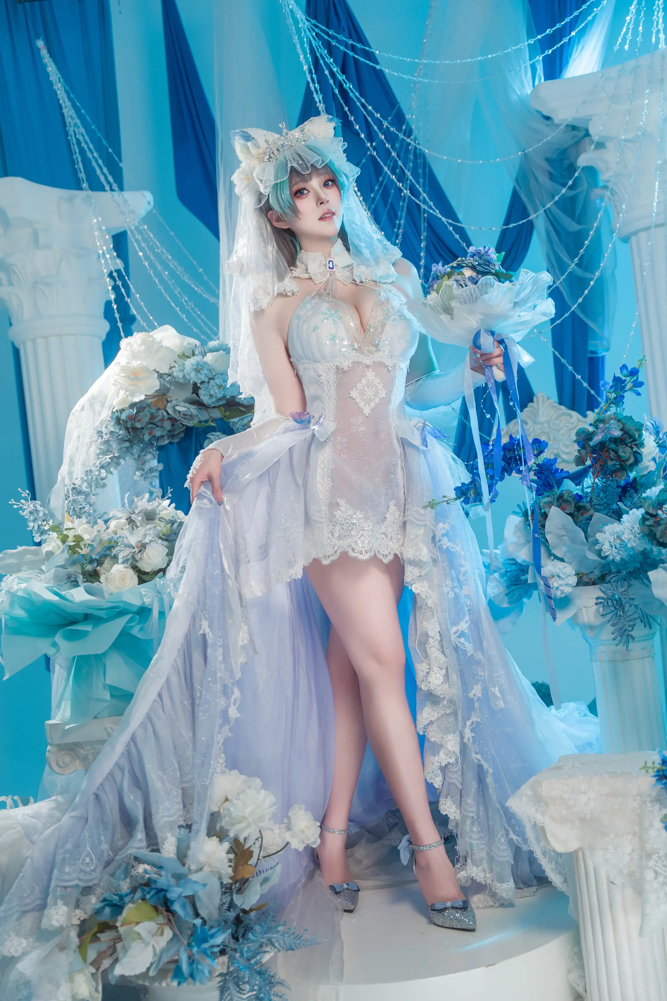 Natsuko夏夏子 – 柴郡婚纱 [70P] 插图2