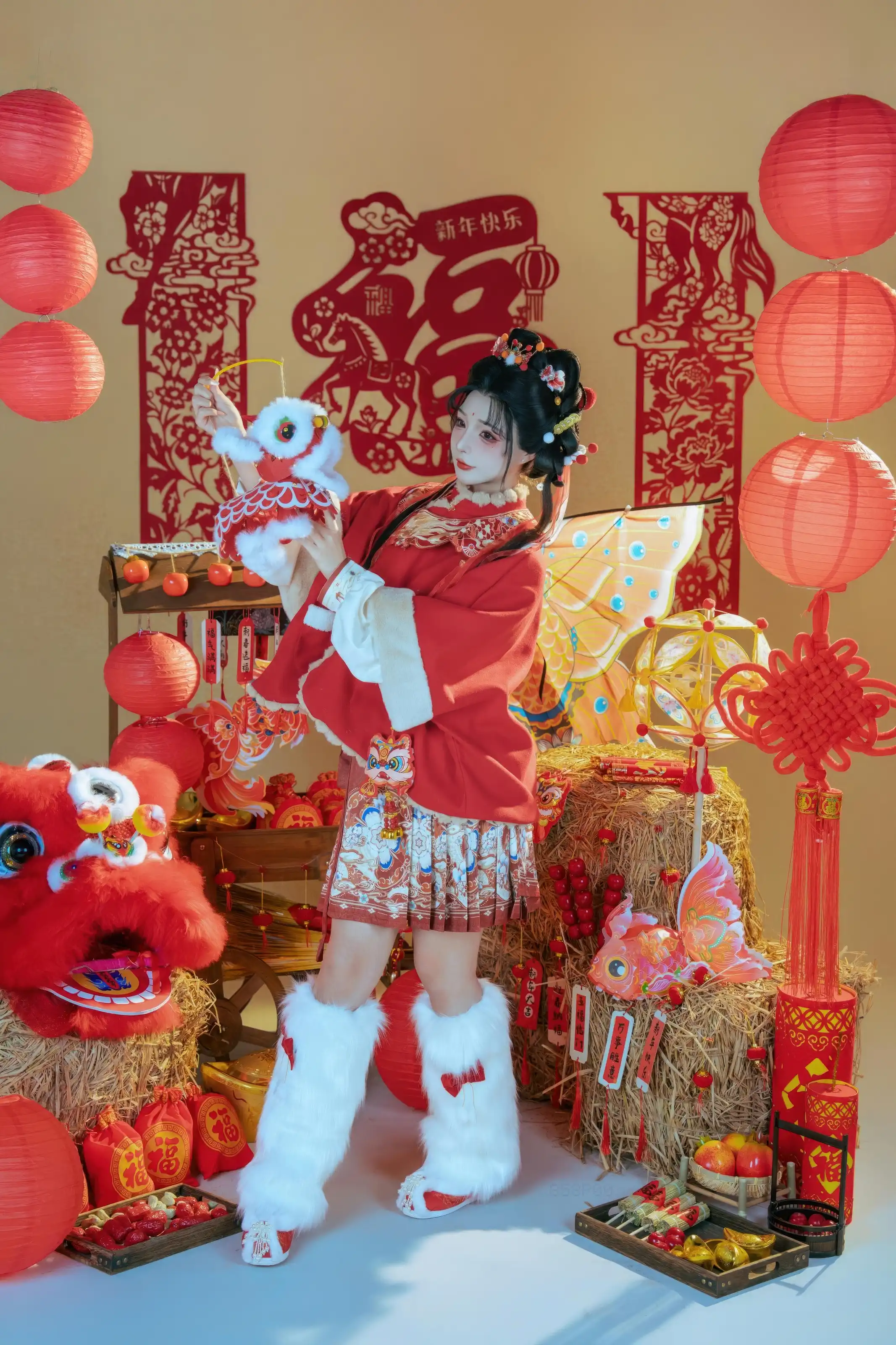 yuuhui玉汇 – 2026新春特辑 醒狮少女[127P] 插图3