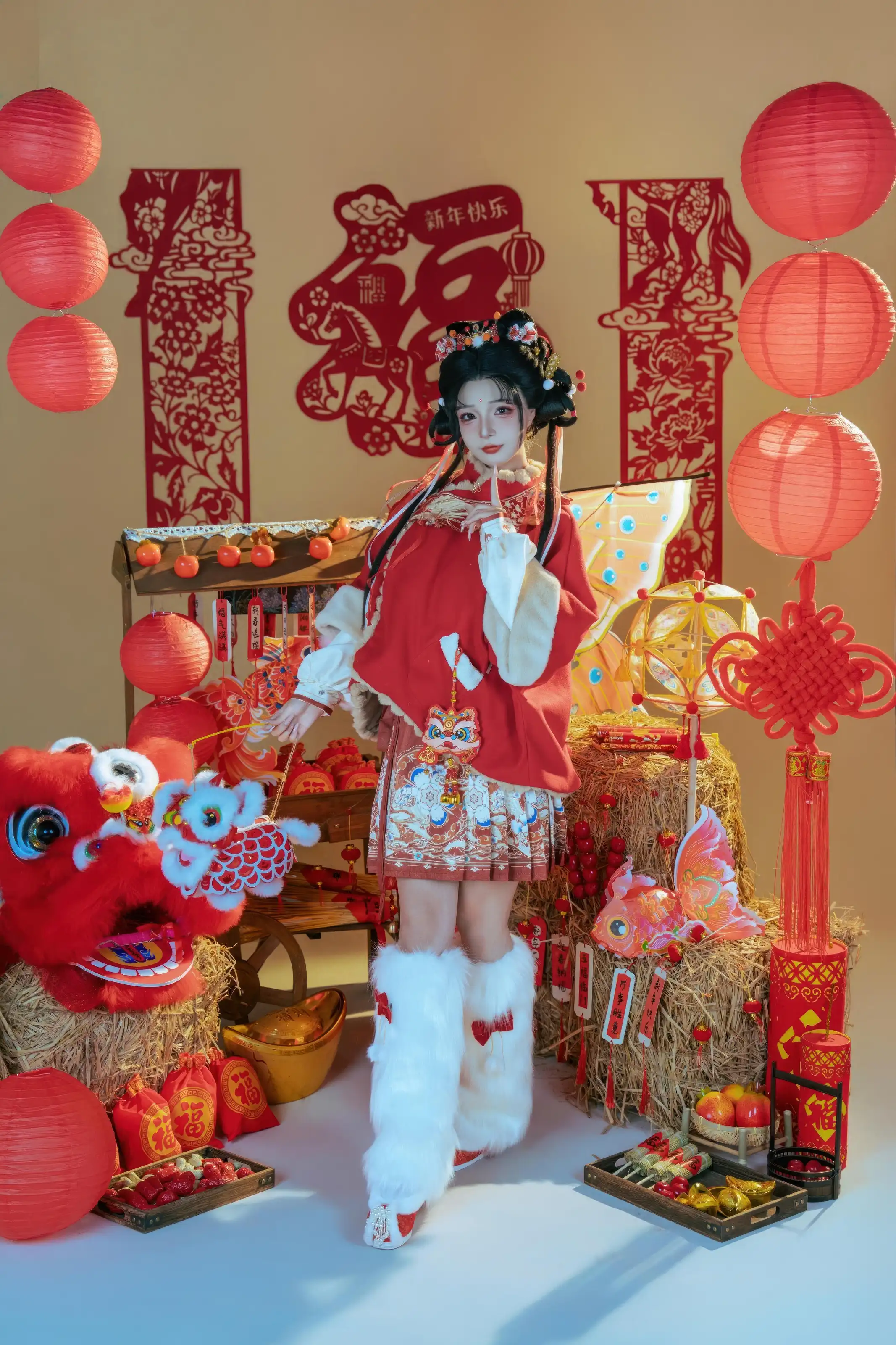 yuuhui玉汇 – 2026新春特辑 醒狮少女[127P] 插图4