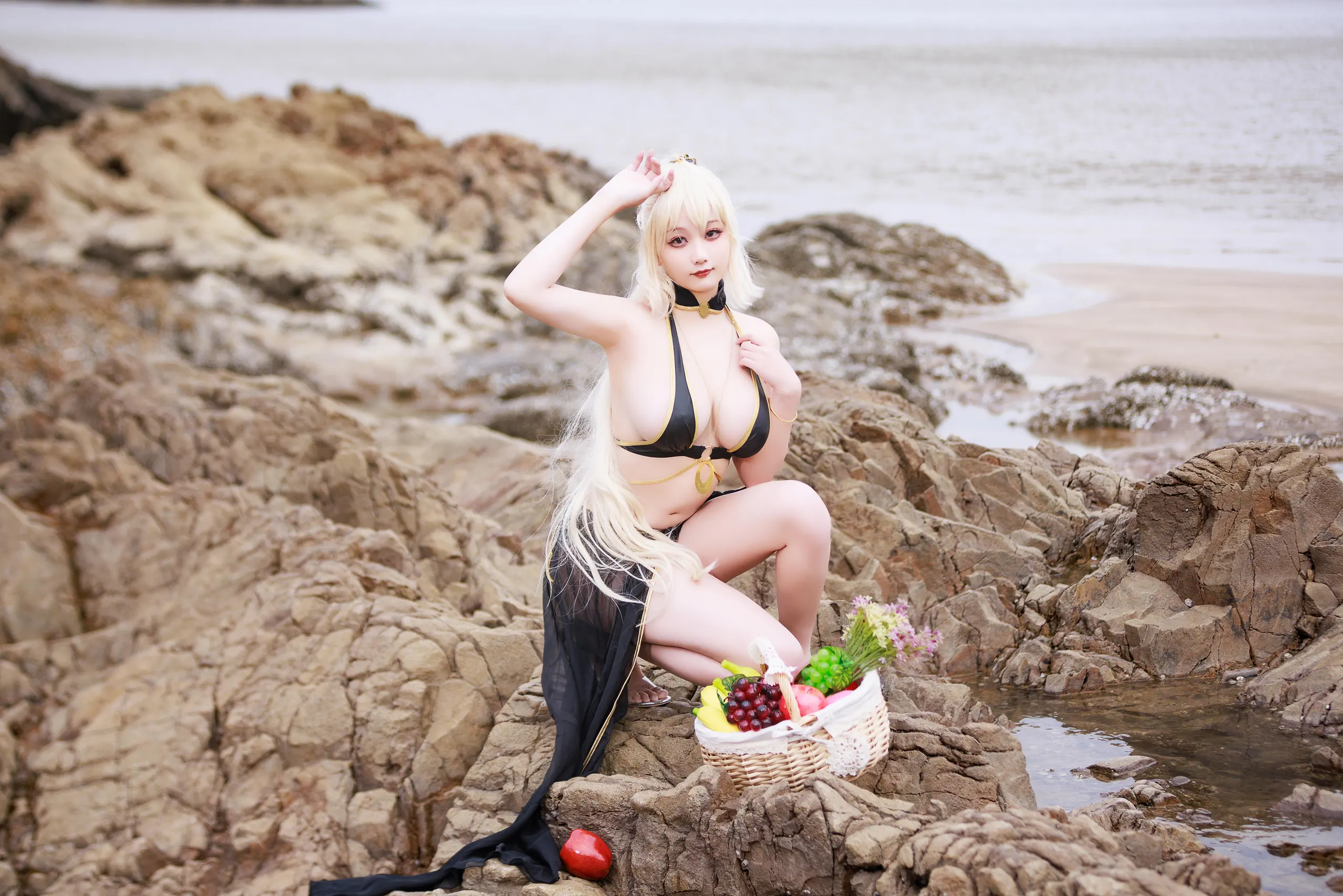 阿雪雪 – FGO 黑贞泳装 [84P] 插图5