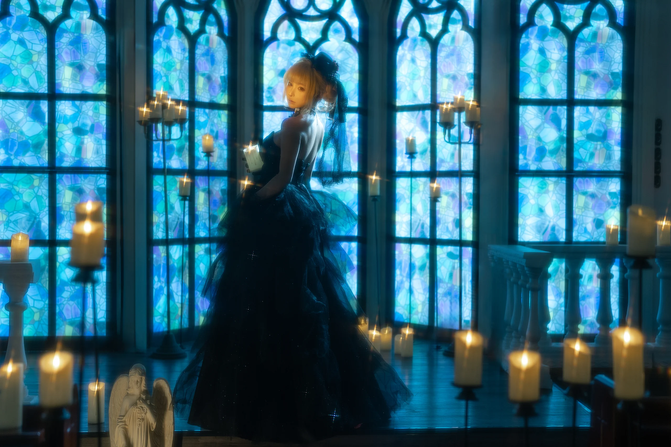 蠢沫沫 – 黑婚纱 [37P] 插图3