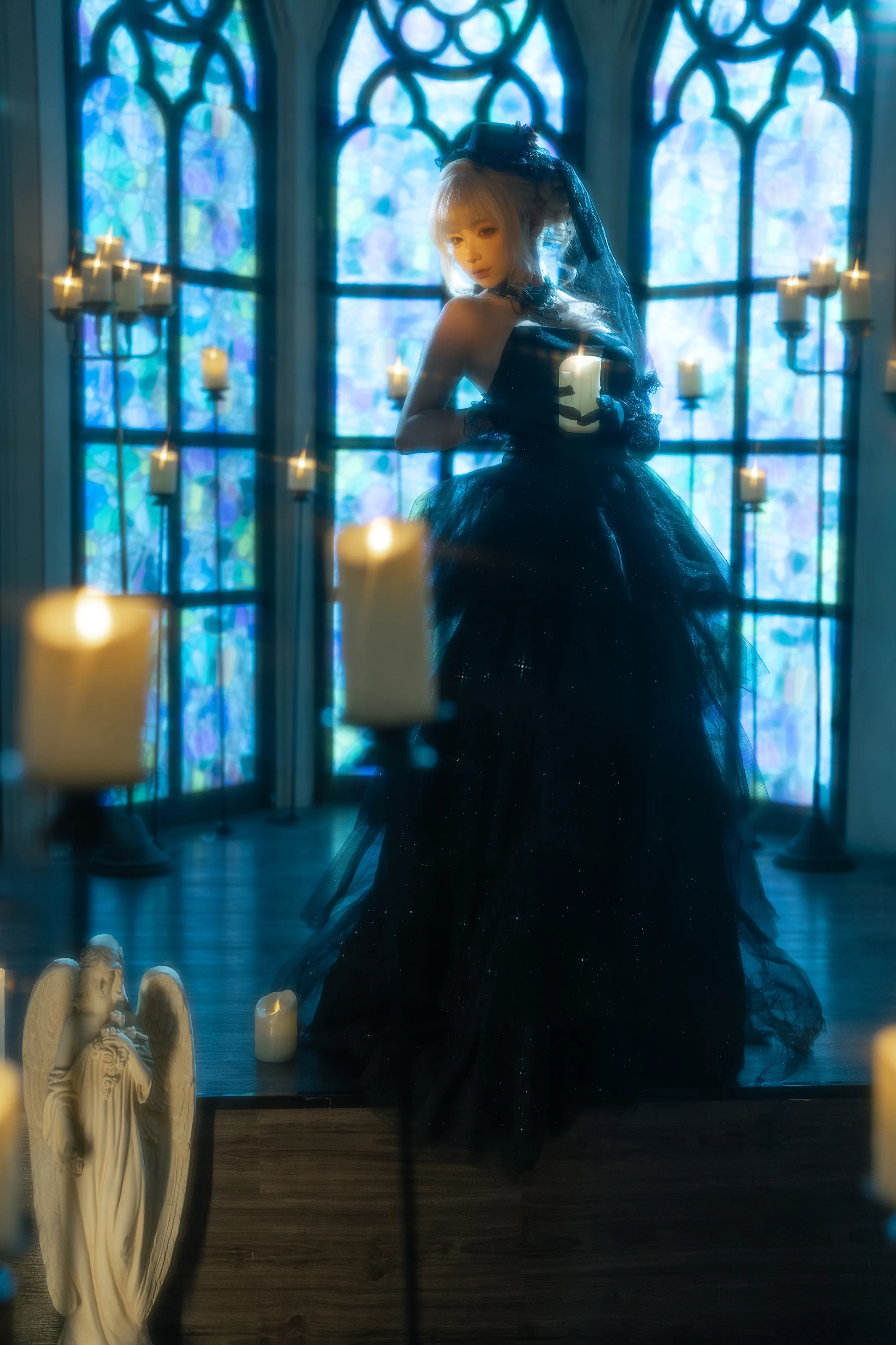 蠢沫沫 – 黑婚纱 [37P] 插图5