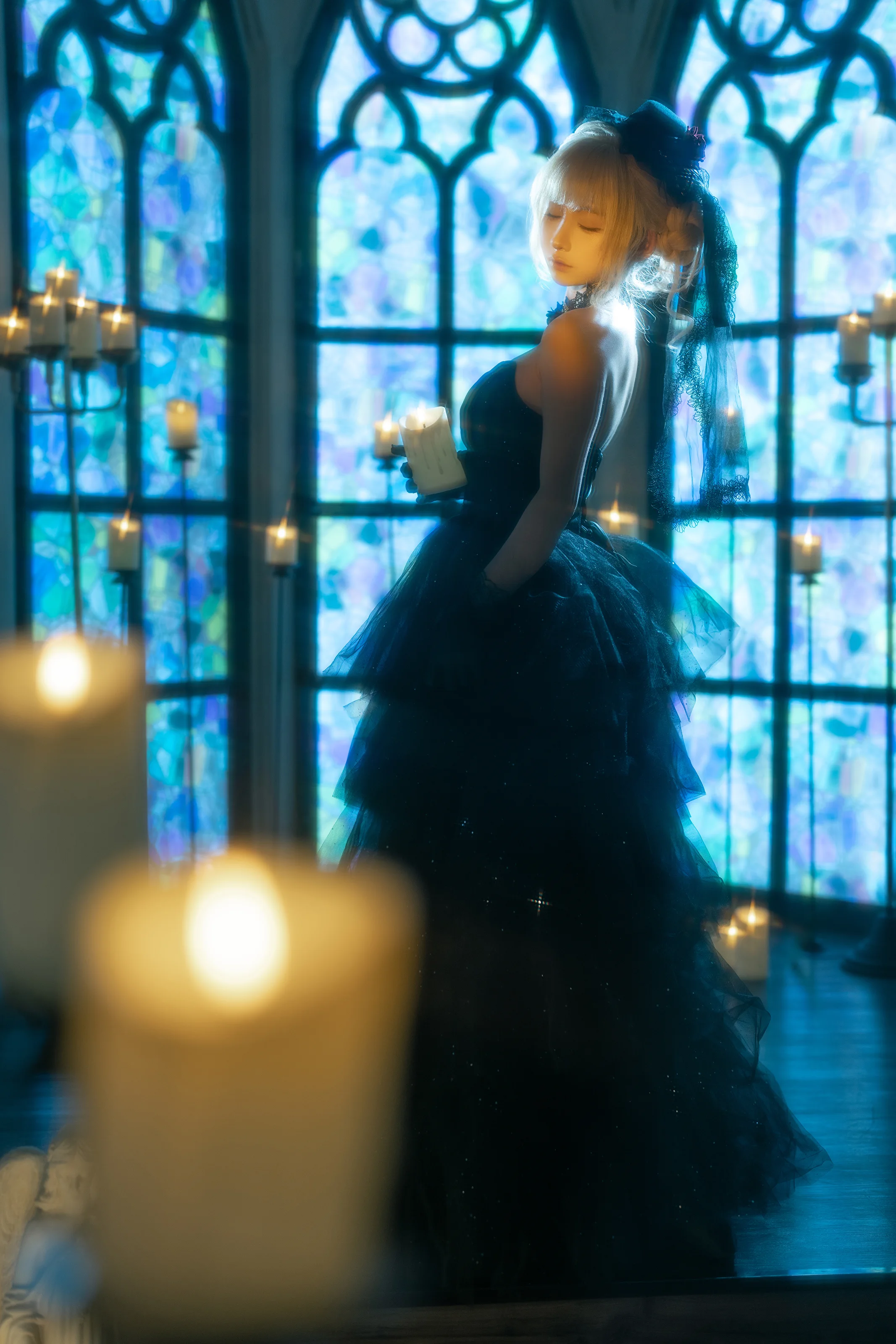 蠢沫沫 – 黑婚纱 [37P] 插图4