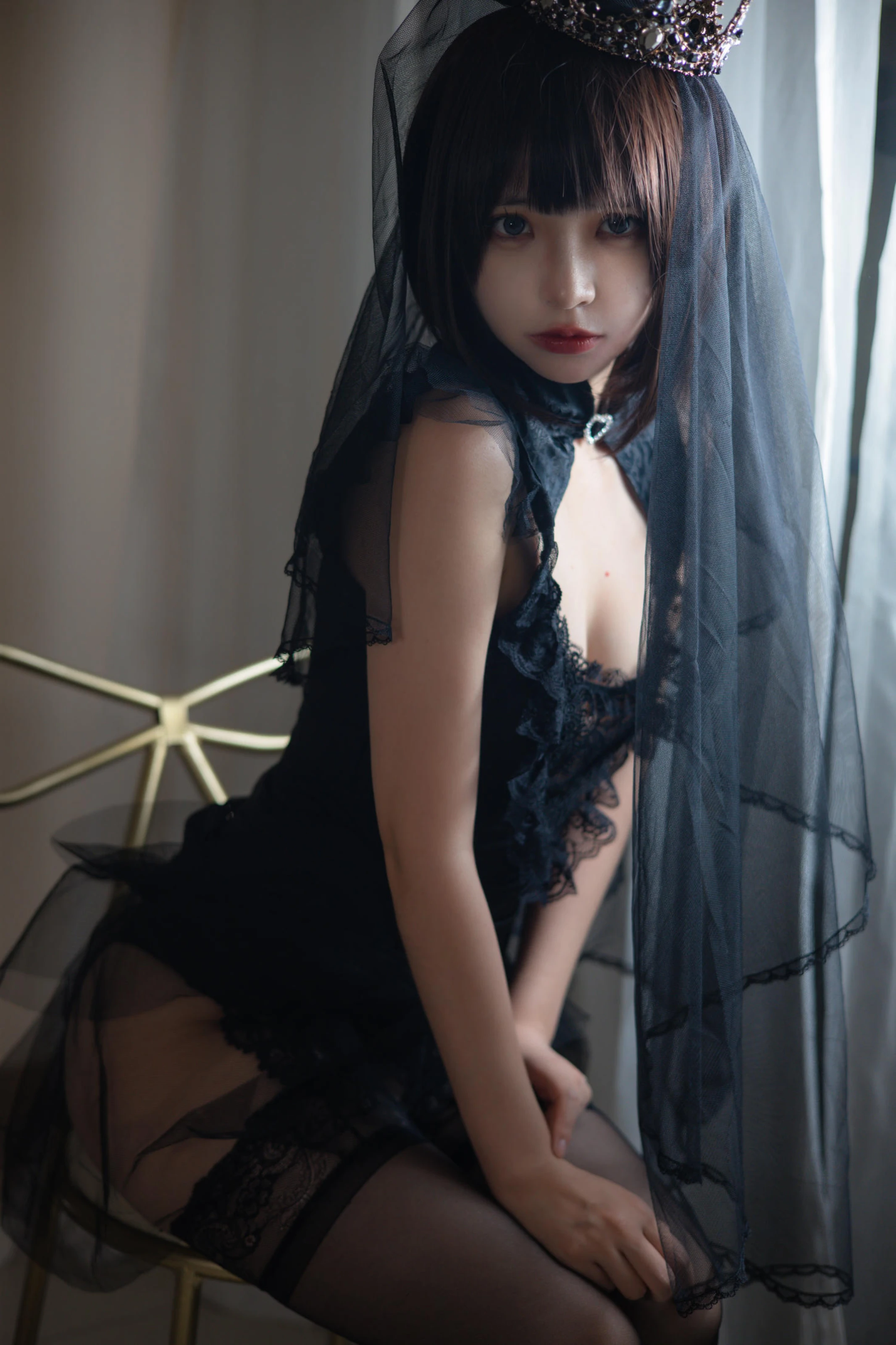 疯猫ss – 黑色婚纱 [40P] 插图2