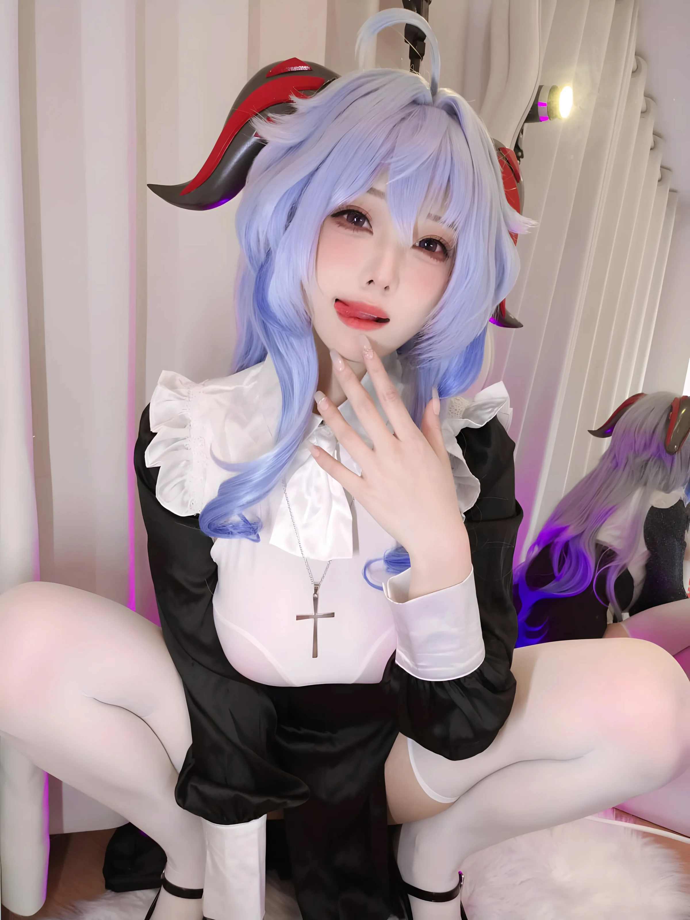 蜜汁猫裘 – 原神 甘雨修女 [39P] 插图3