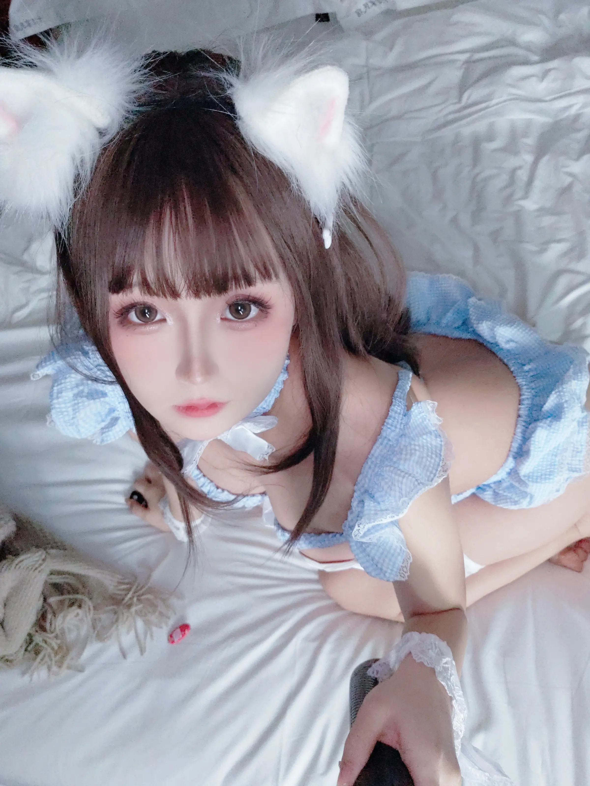 日奈娇 – 蓝格子 [30P] 插图3