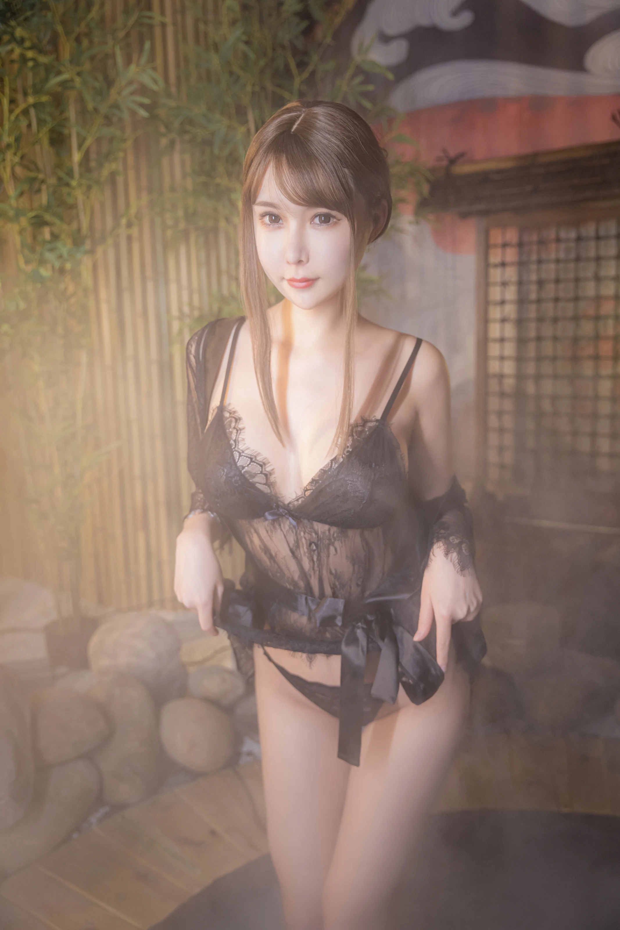 亚马逊鲶鱼 – 温泉黑色蕾丝 [33P] 插图6