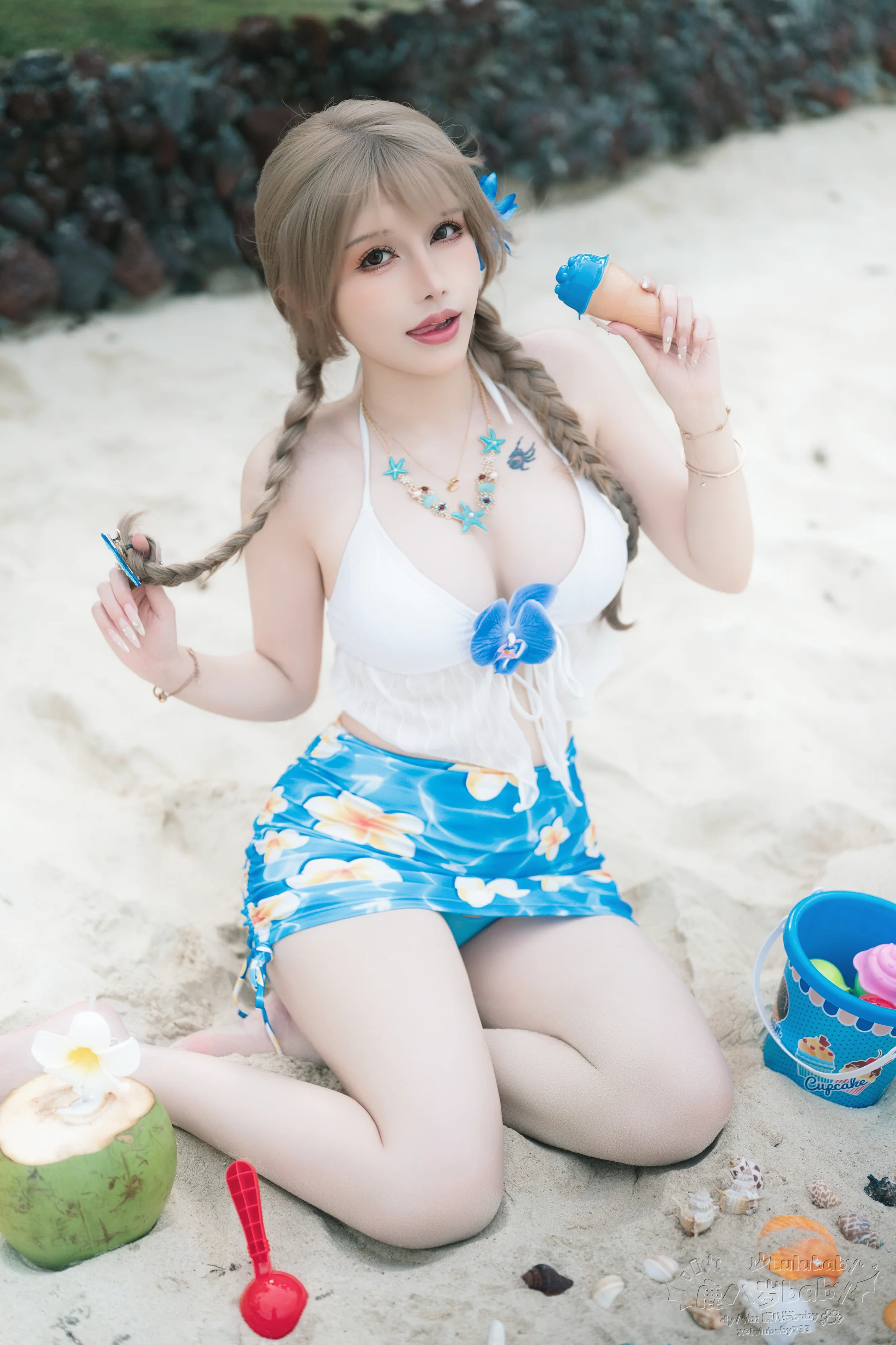 鹿八岁baby – 蓝色泳衣 [40P] 插图2
