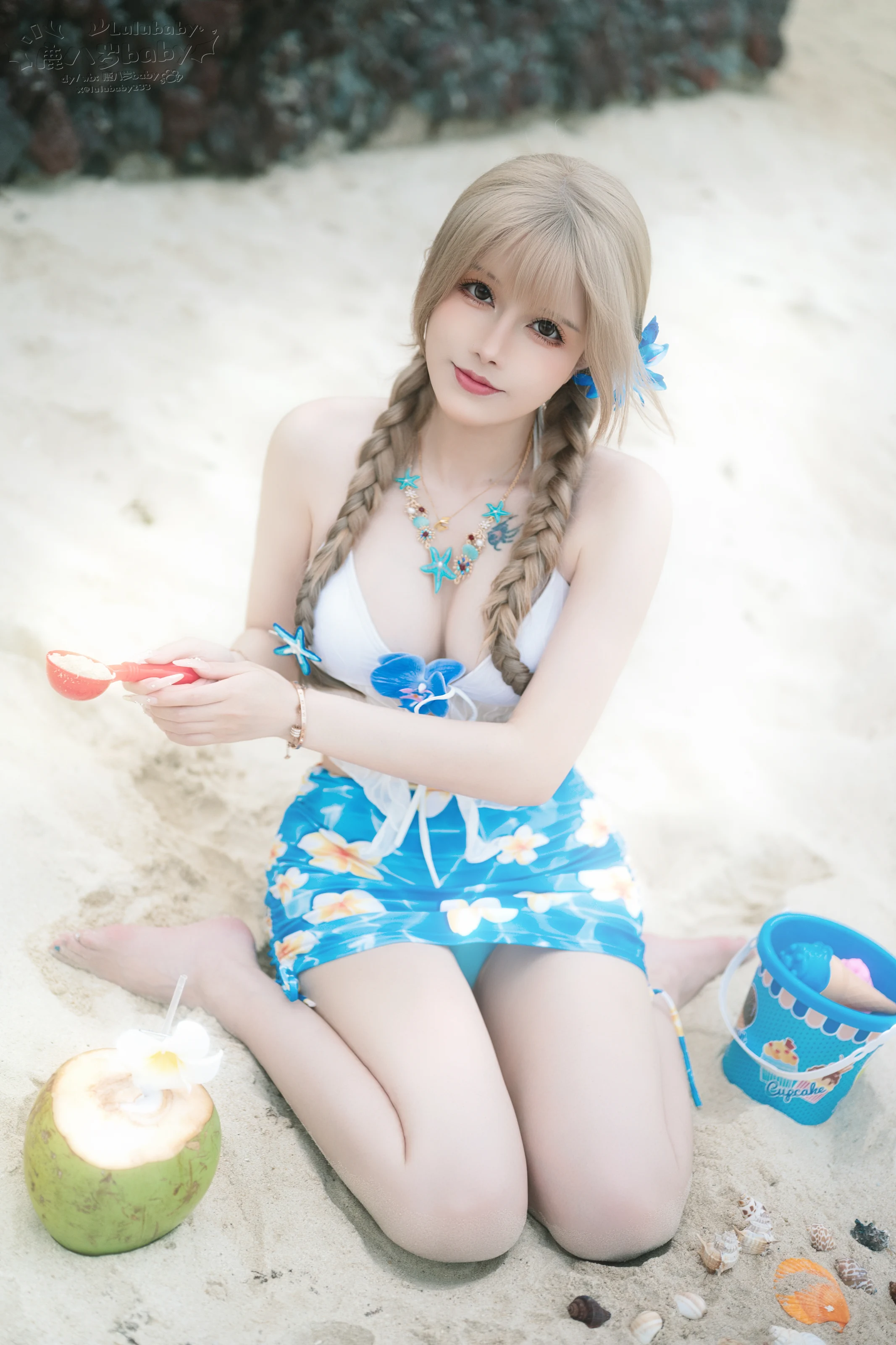 鹿八岁baby – 蓝色泳衣 [40P] 插图5
