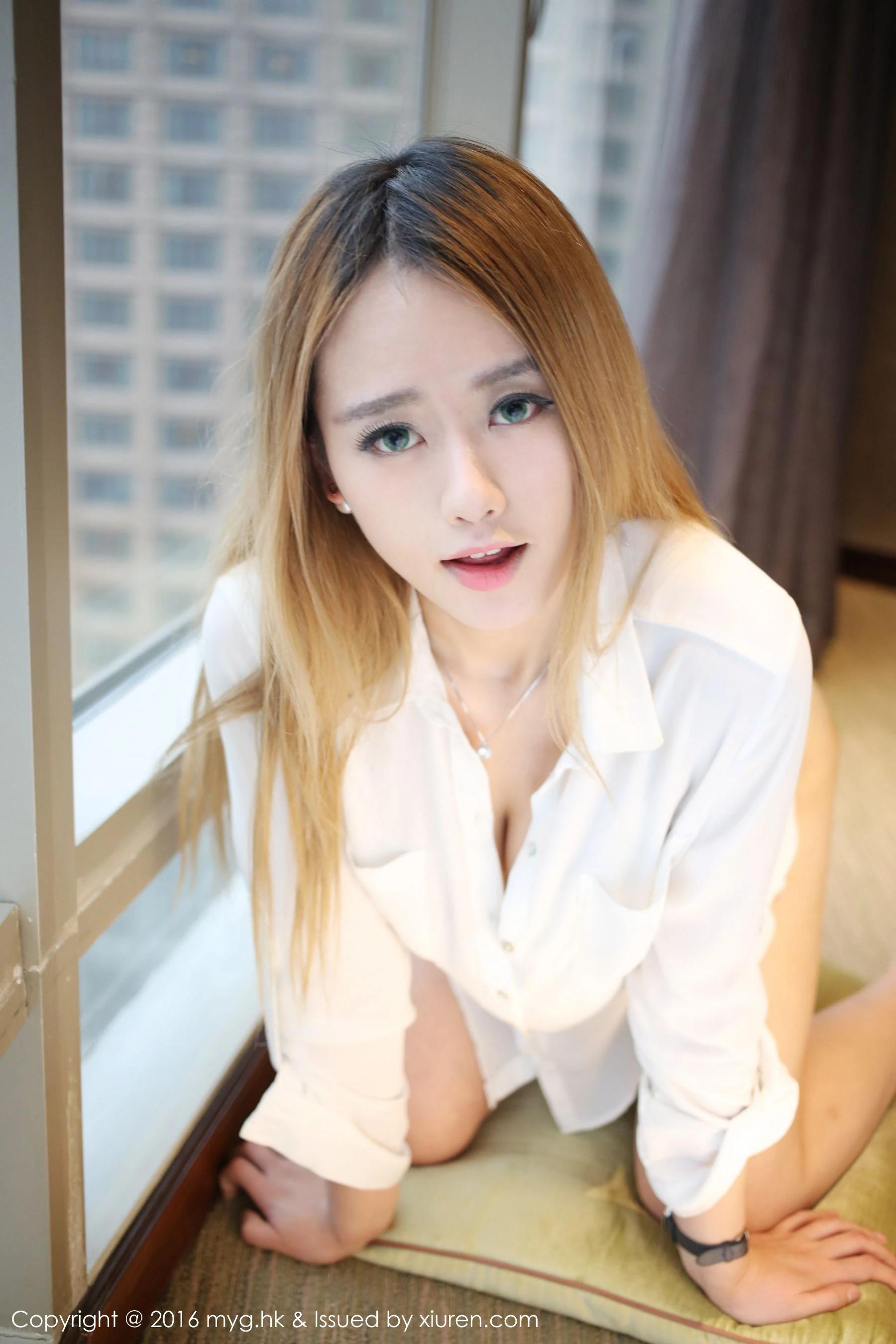 Yuli黄佳丽《白衬衫+内衣诱惑》 美媛馆 Vol.196 插图5