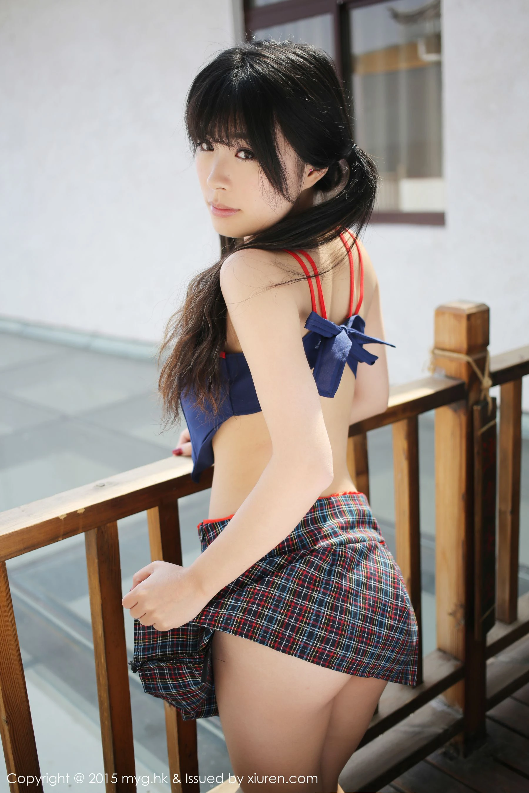 刘雪妮Verna《大理旅拍》内衣+英伦校服 美媛馆 Vol.108 插图2