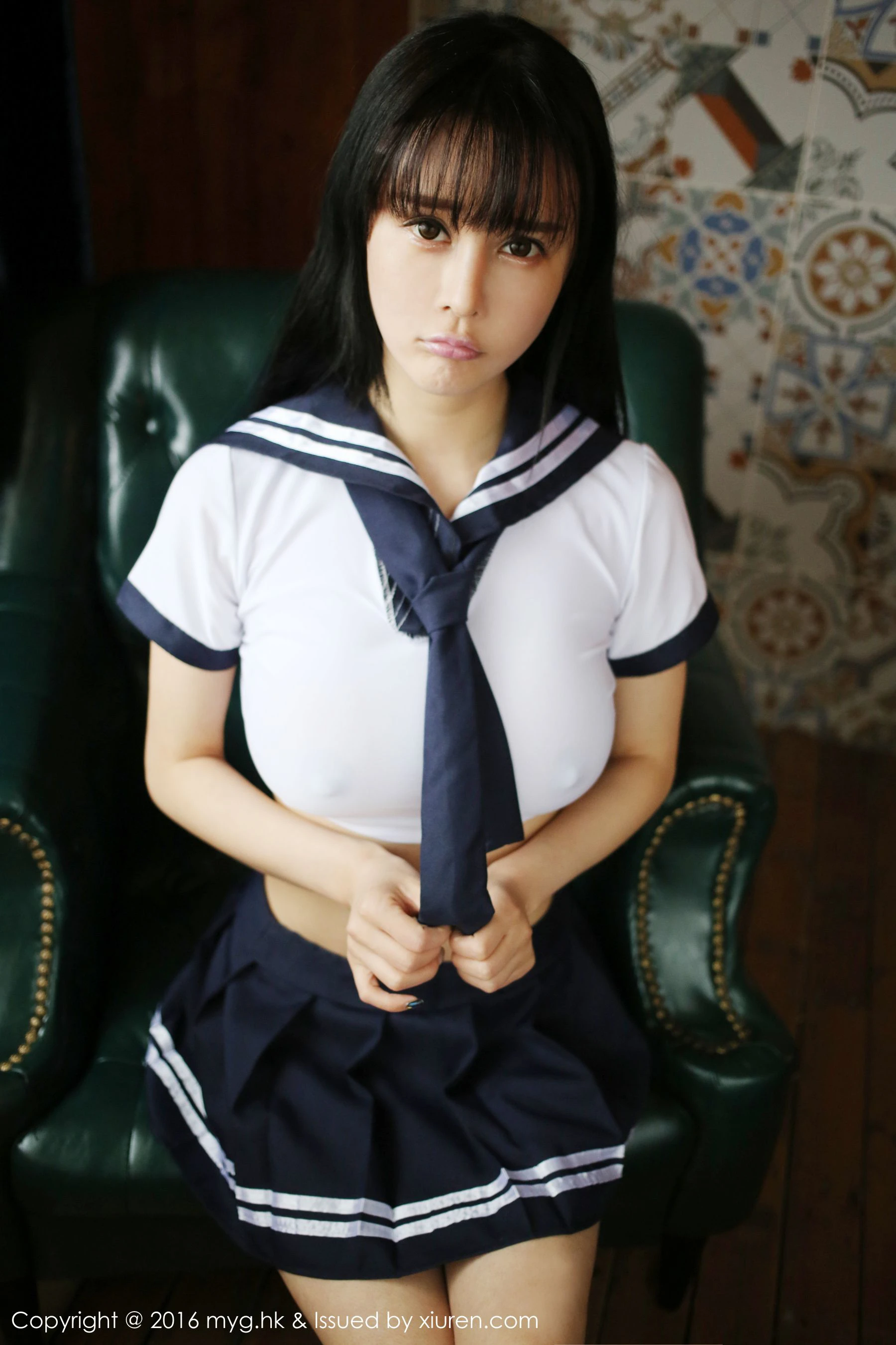 蔡文钰Angle《水手服学生制服》 美媛馆 Vol.212 插图10