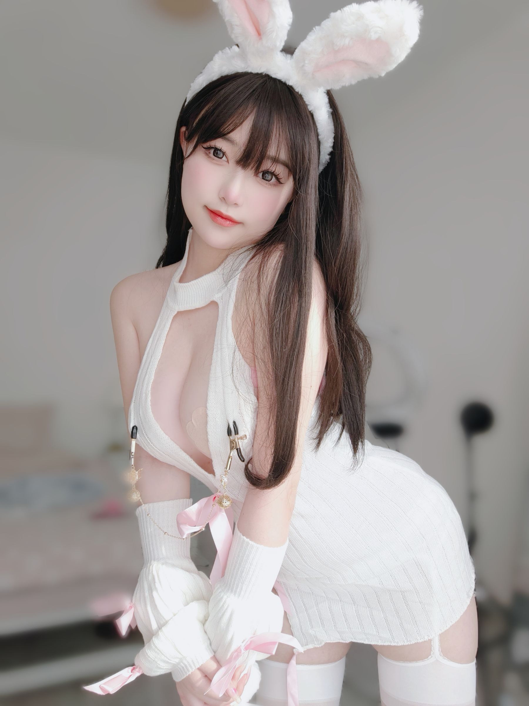 女主K – 白丝兔女郎 [102P] 插图5
