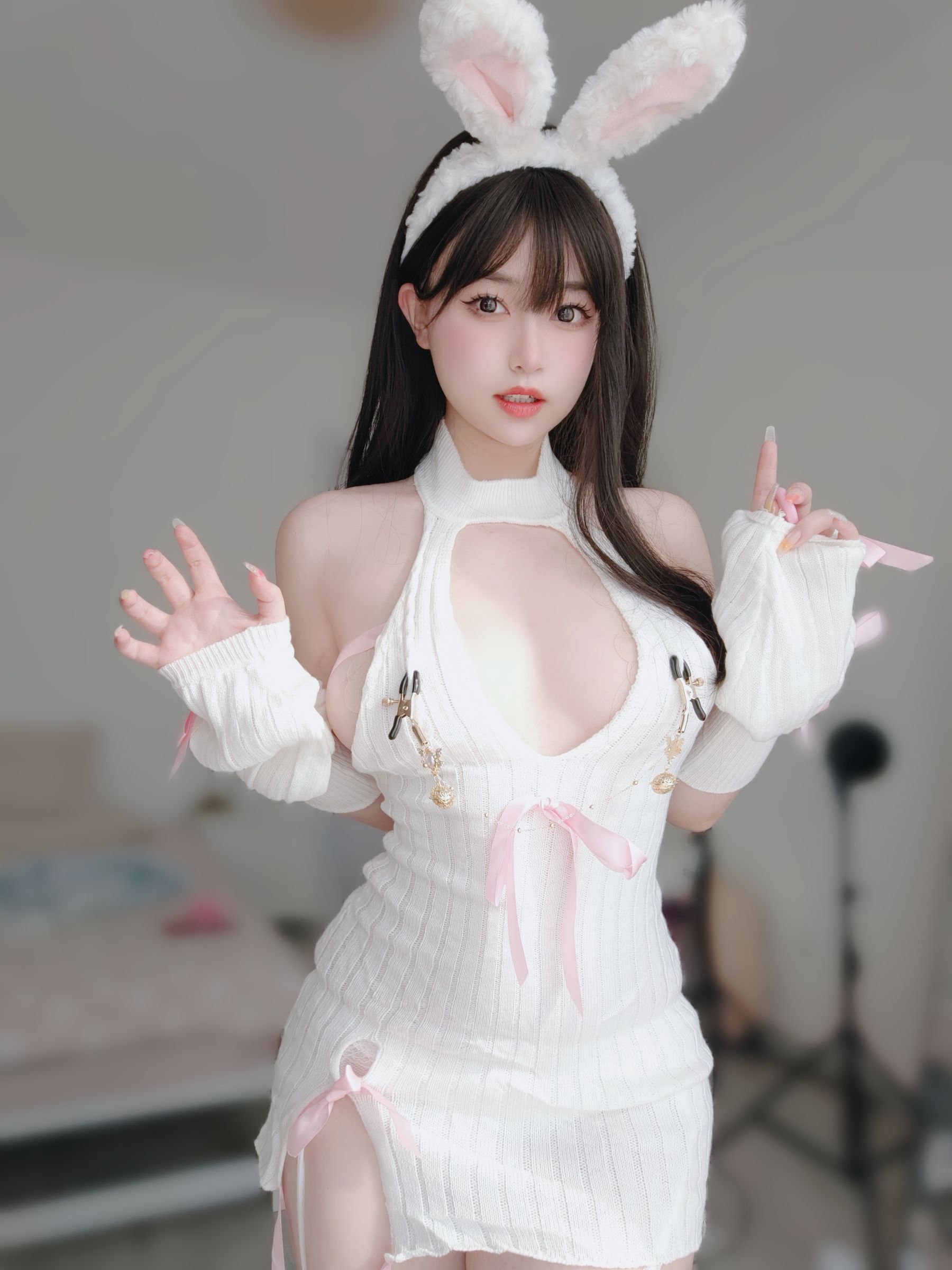女主K – 白丝兔女郎 [102P] 插图2