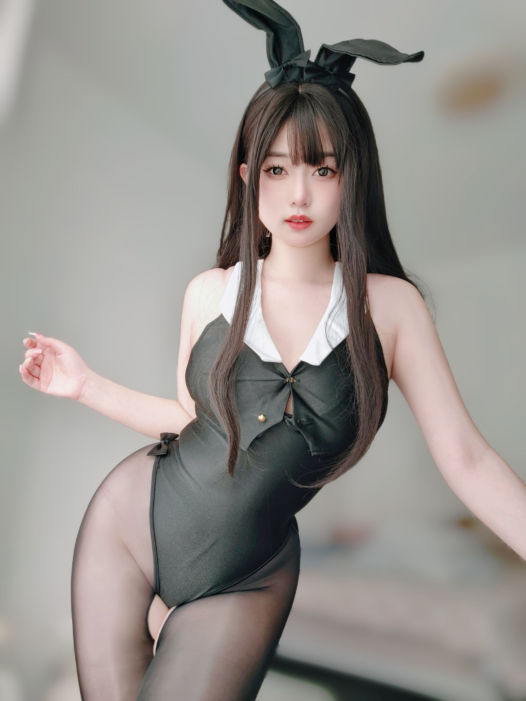 女主K – 黑丝兔女郎 [102P] 插图4