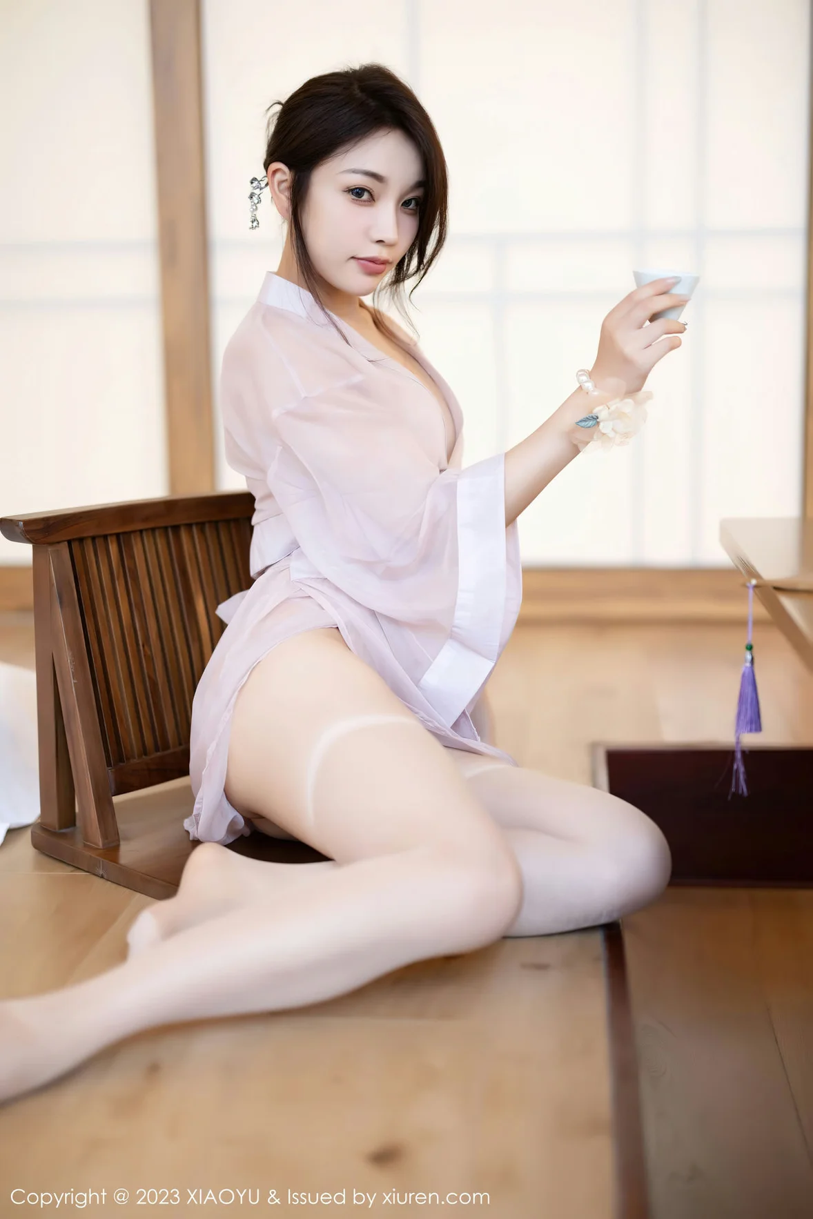 XIAOYU 语画 Vol.1076 徐莉芝Booty 轻透薄纱服饰性感写真 [85P] 插图7